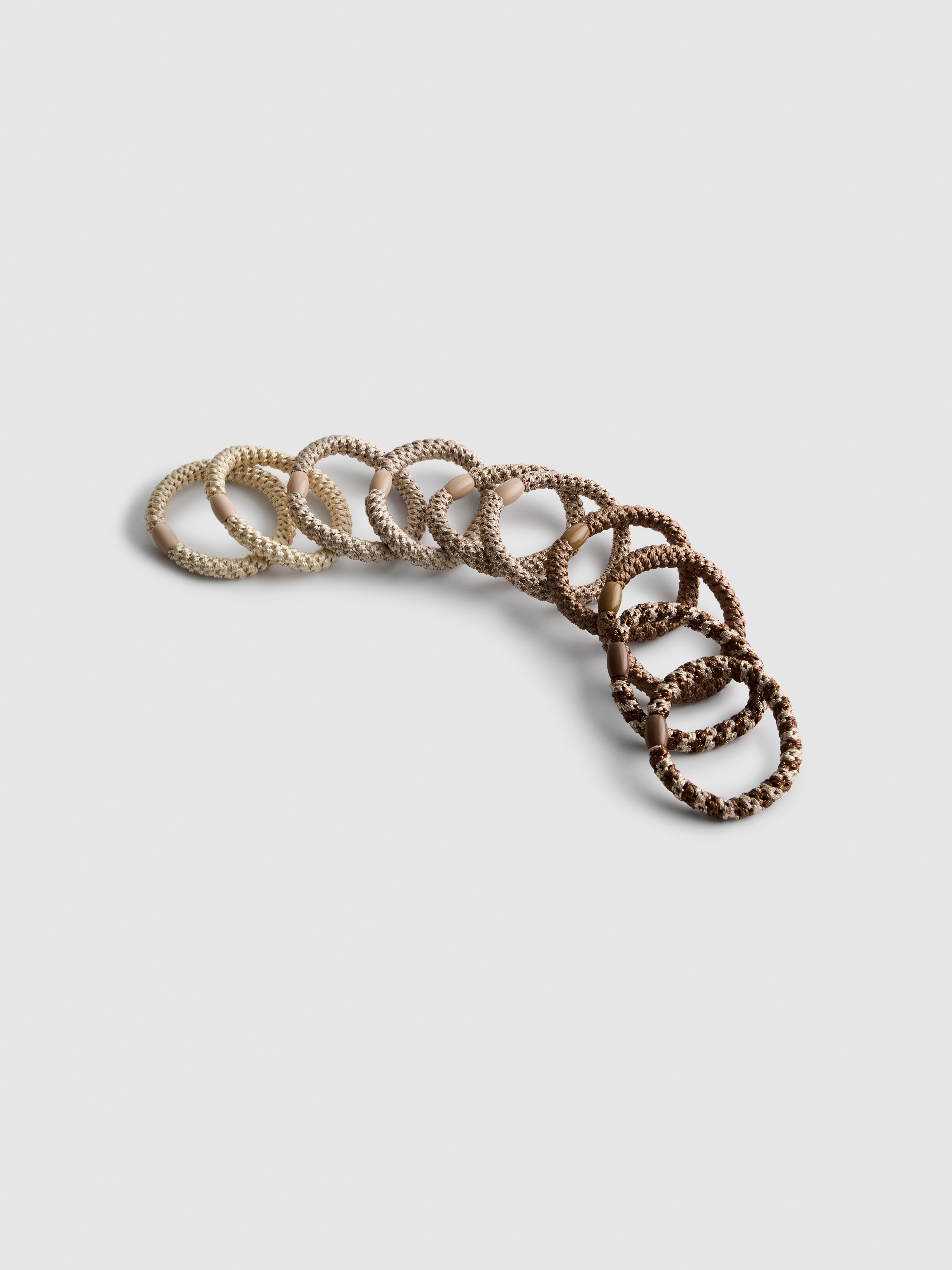 10pk Plaited Hair Elastics