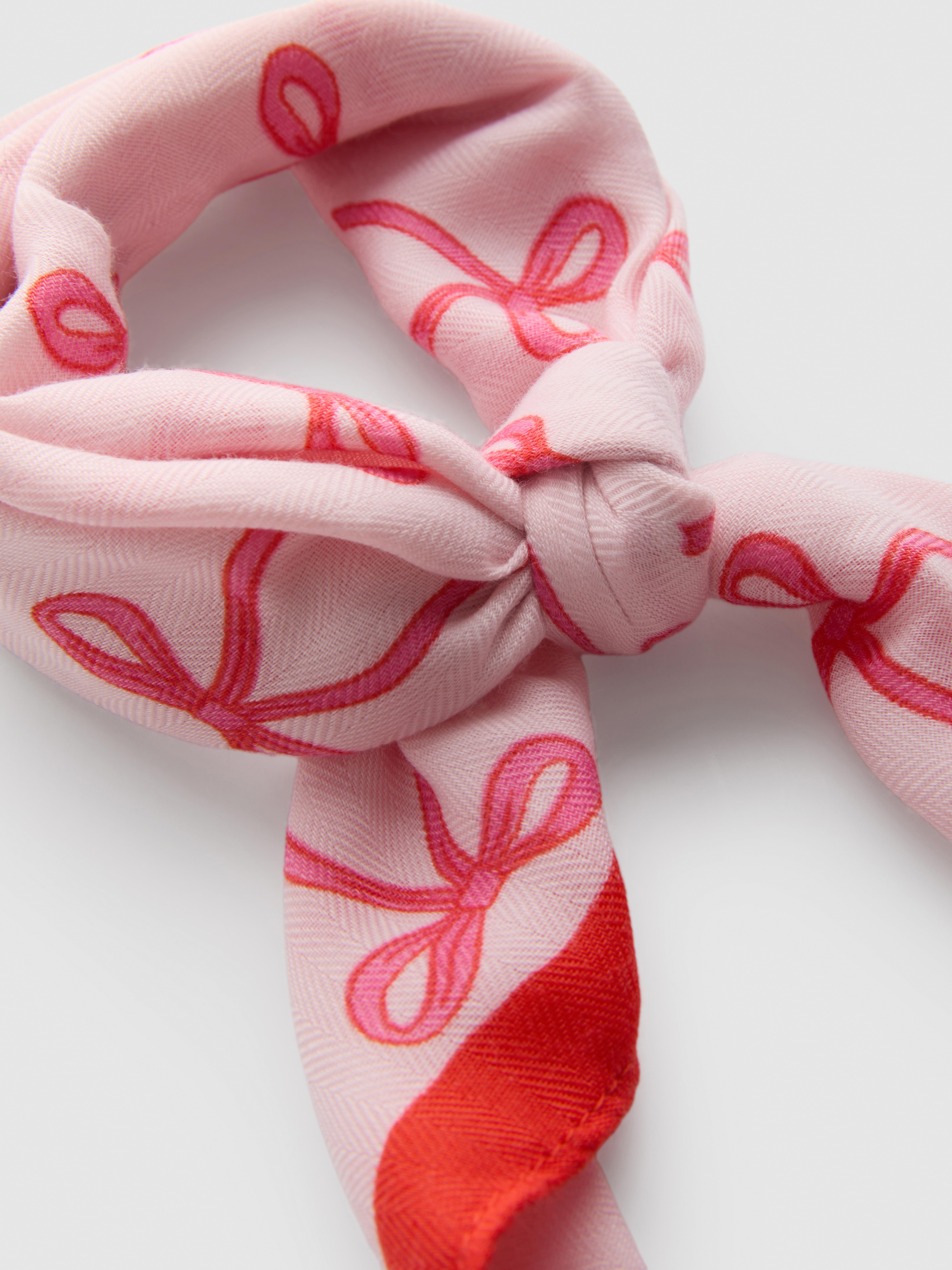 Bow Print Neck Scarf