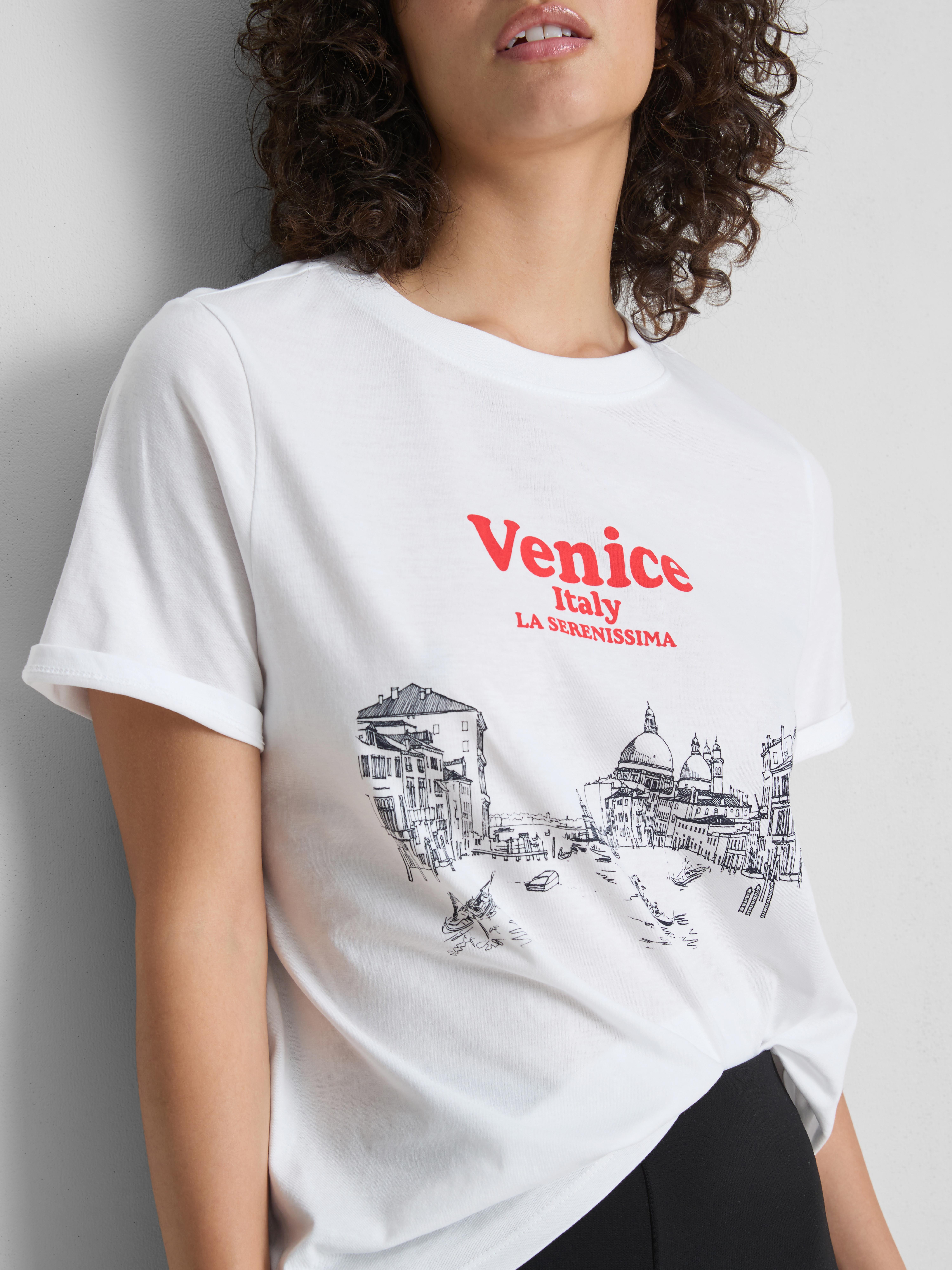 Camiseta gráfica de manga corta de algodón puro
