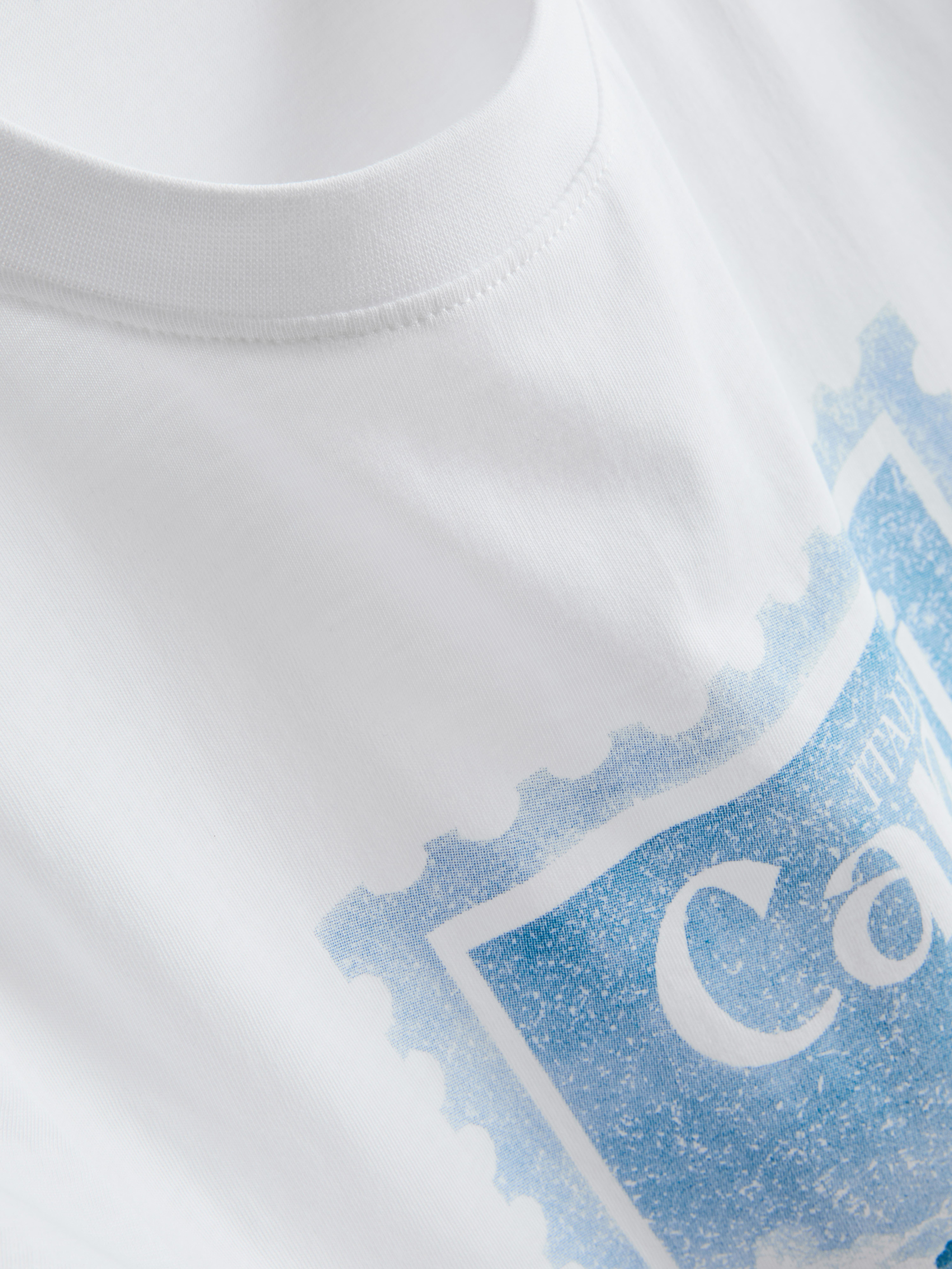T-shirt gráfica manga curta puro algodão
