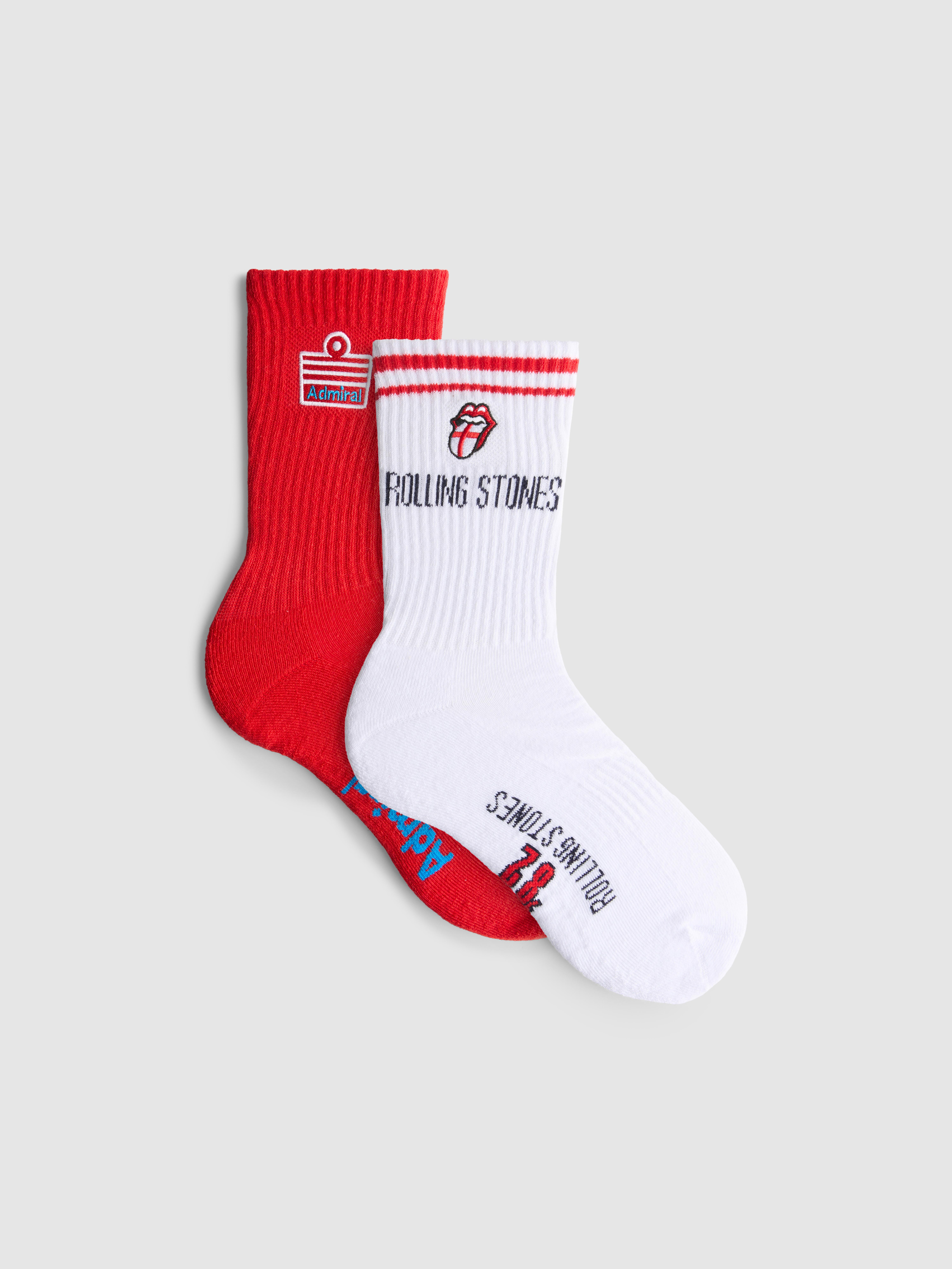 2pk Admiral X Rolling Stones  Socks