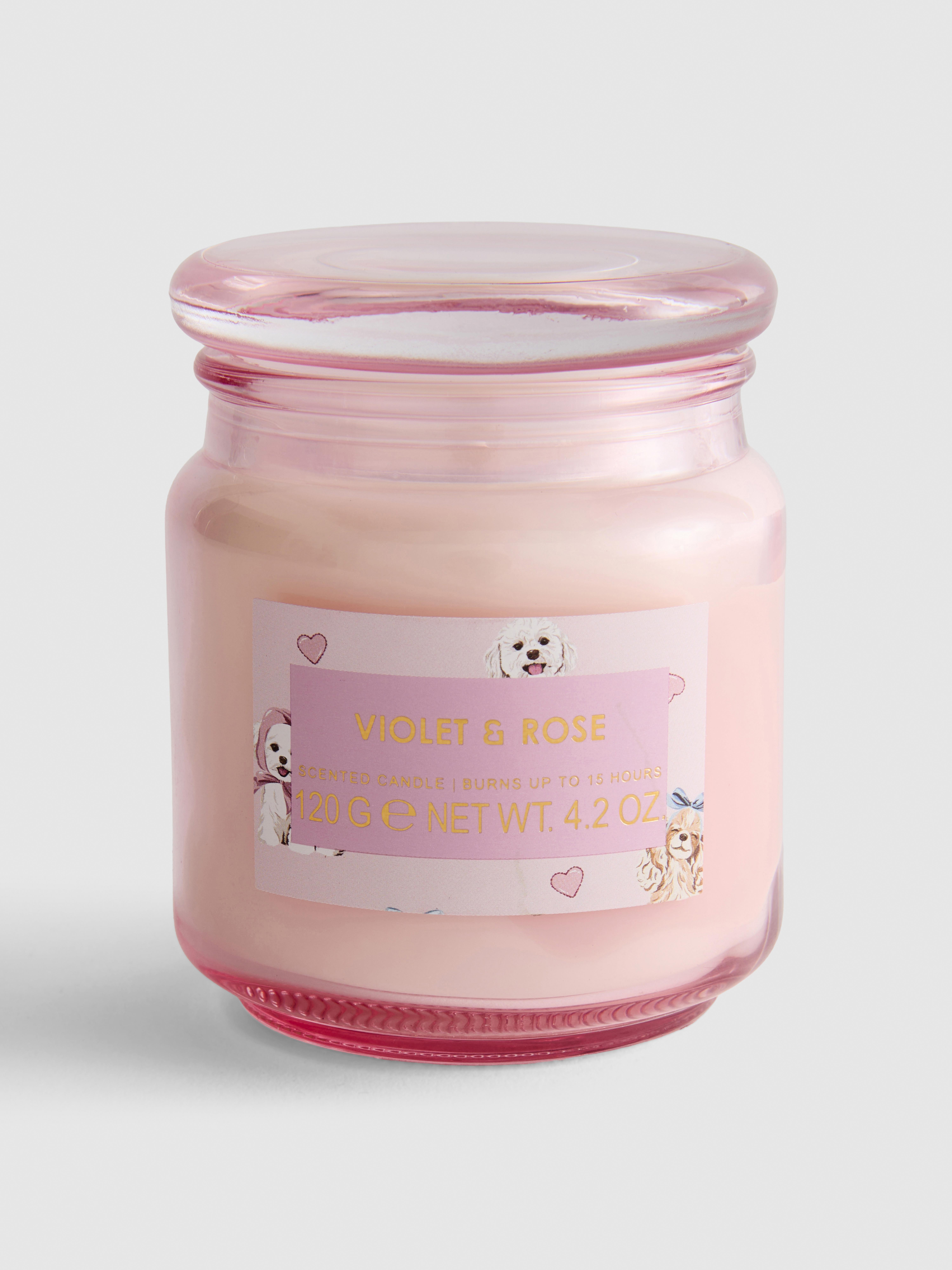 Scented Candle In Lidded Jar Light Pink