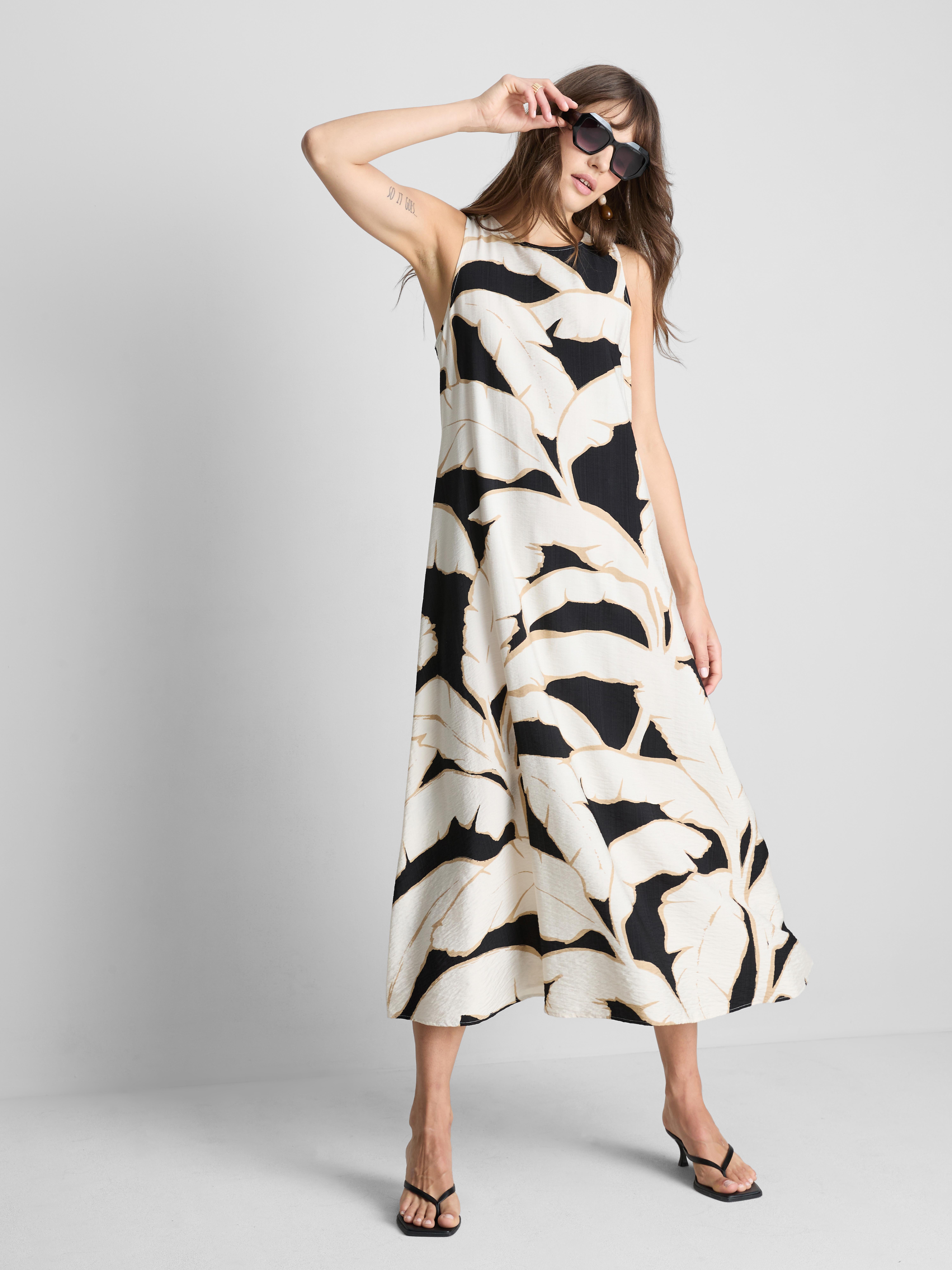 Printed Column Maxi Dress