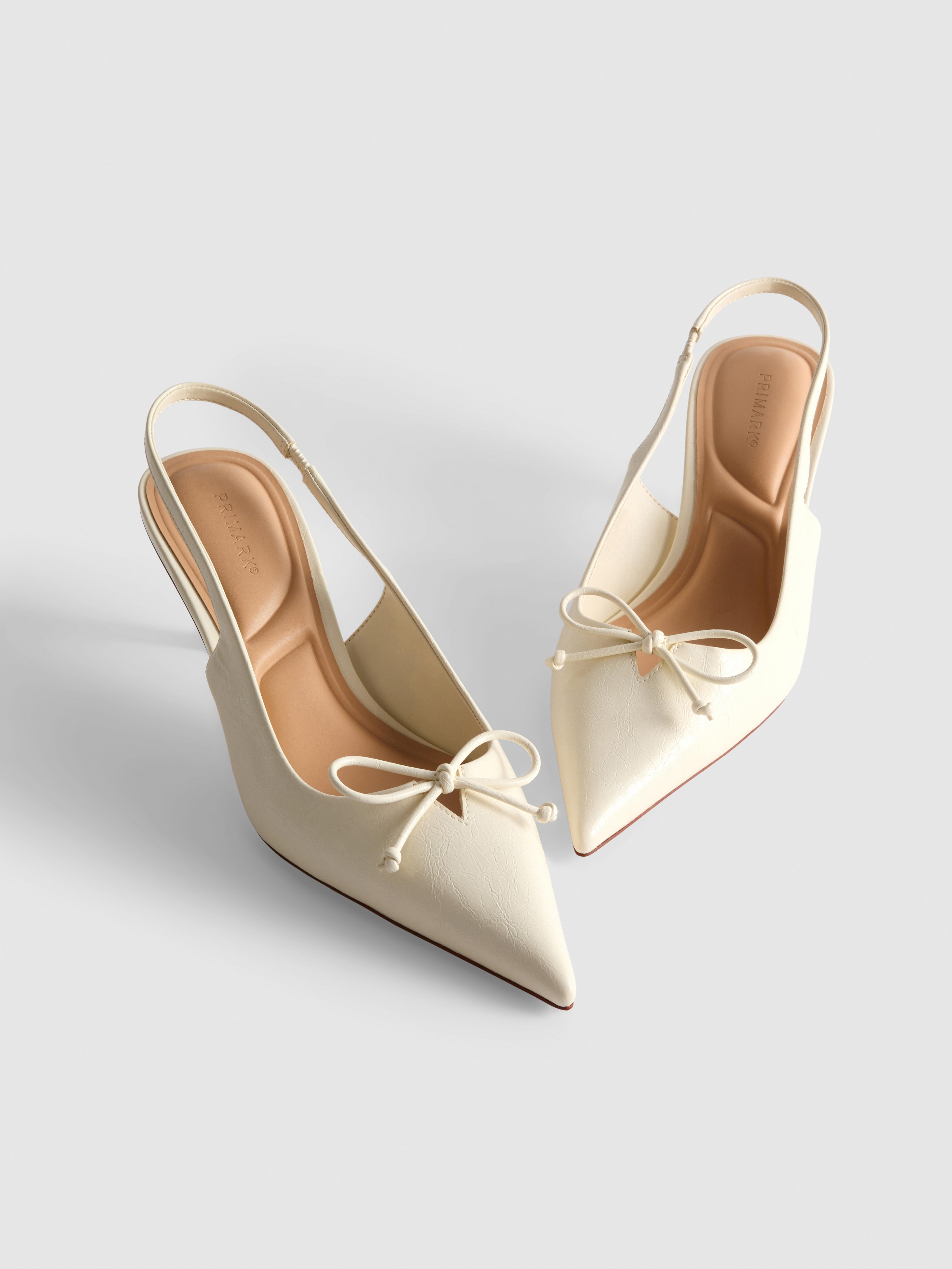 Bow Detail Slingback Court Heels