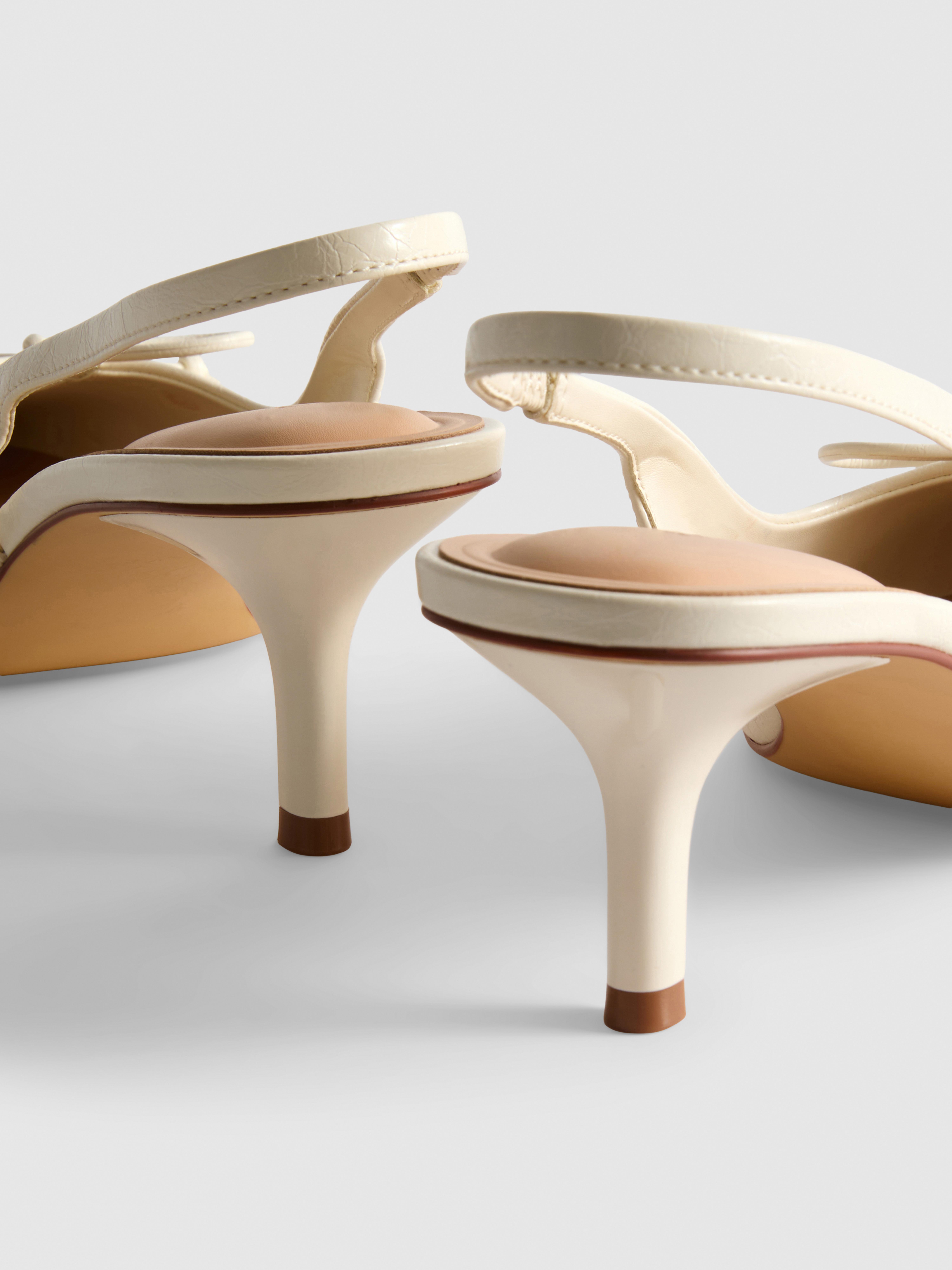 Bow Detail Slingback Court Heels