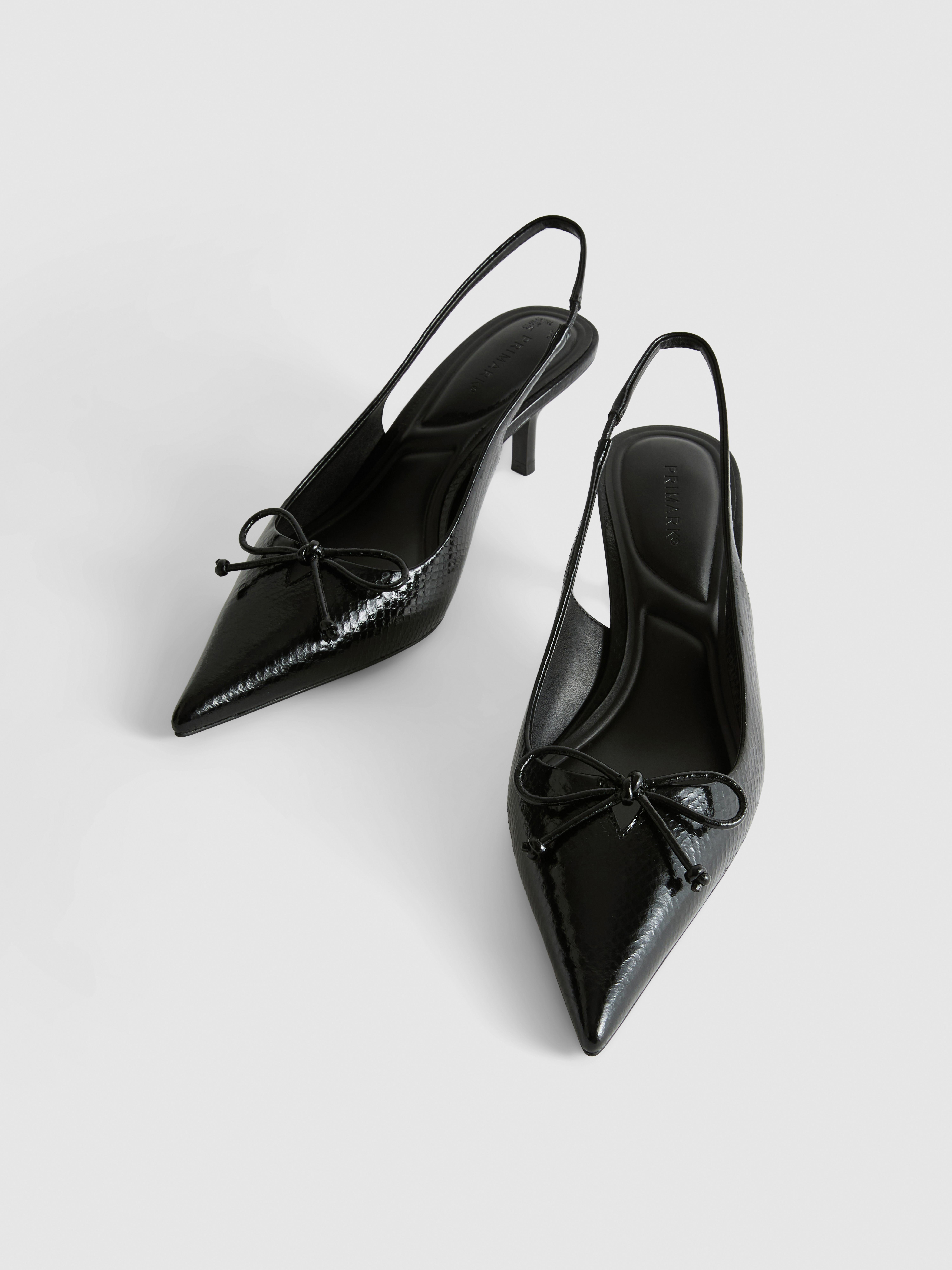 Bow Detail Slingback Court Heels