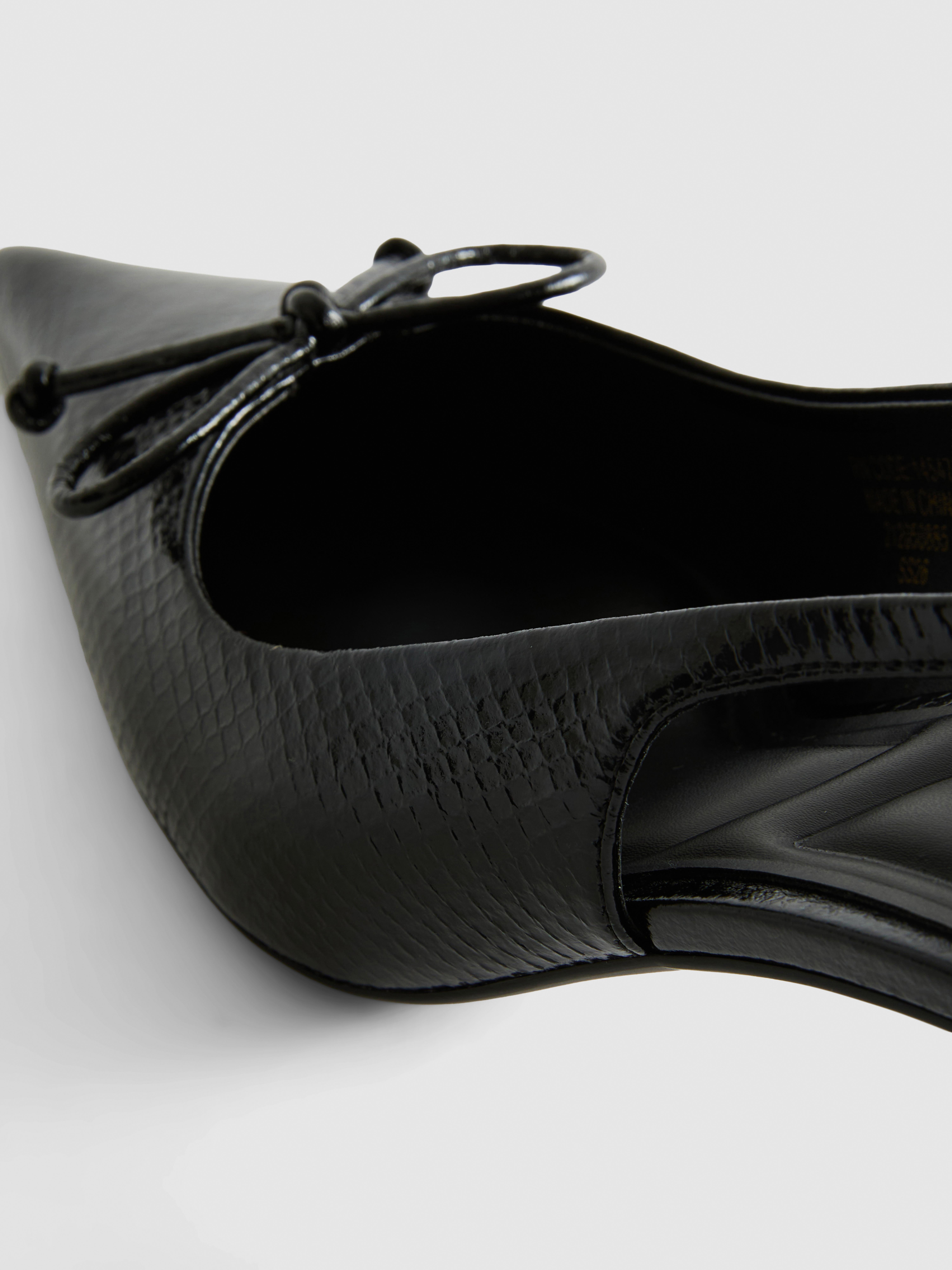 Bow Detail Slingback Court Heels