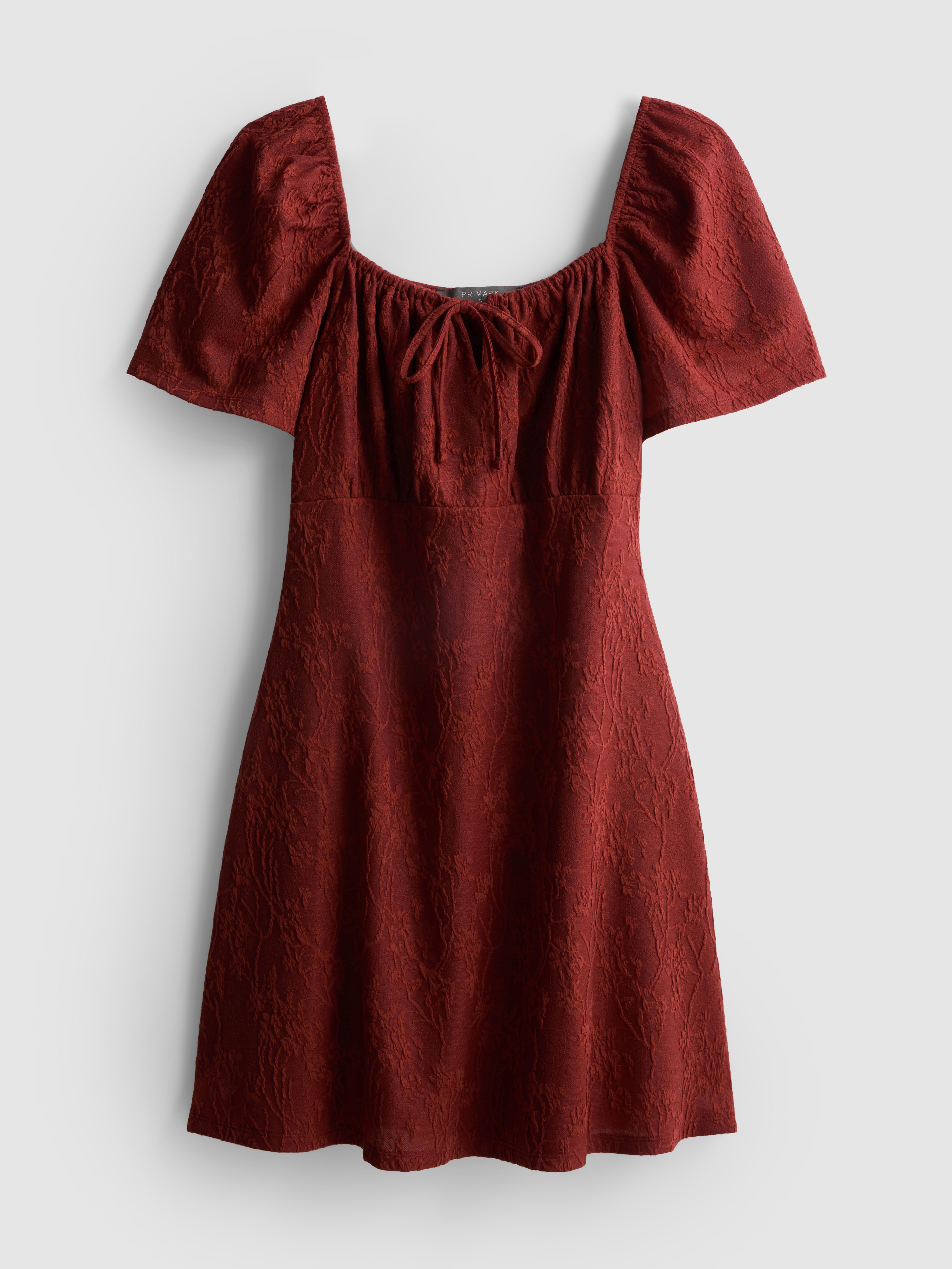 Crinkle Milkmaid Mini Dress