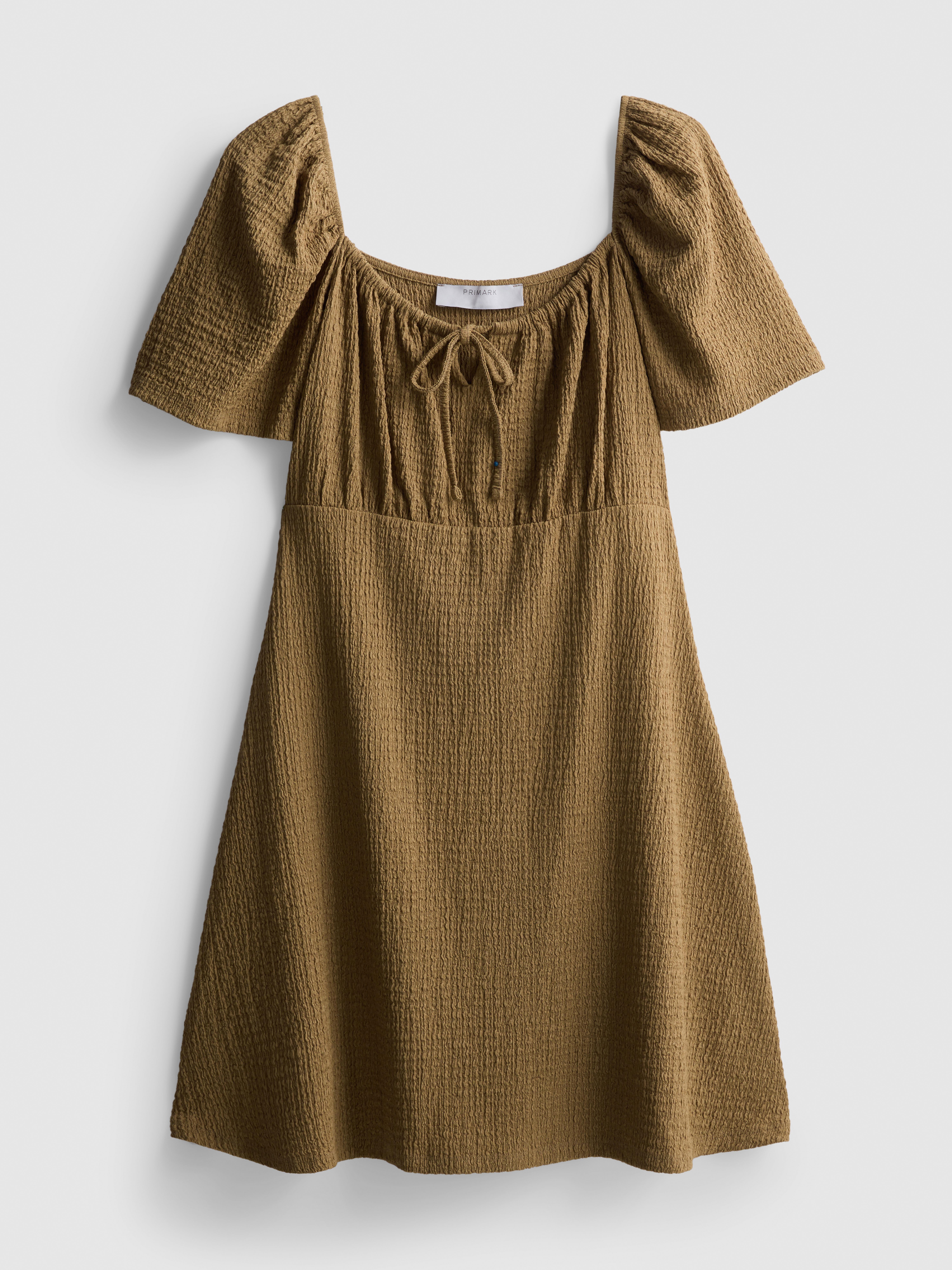 Milchmädchen-Minikleid in Knitteroptik