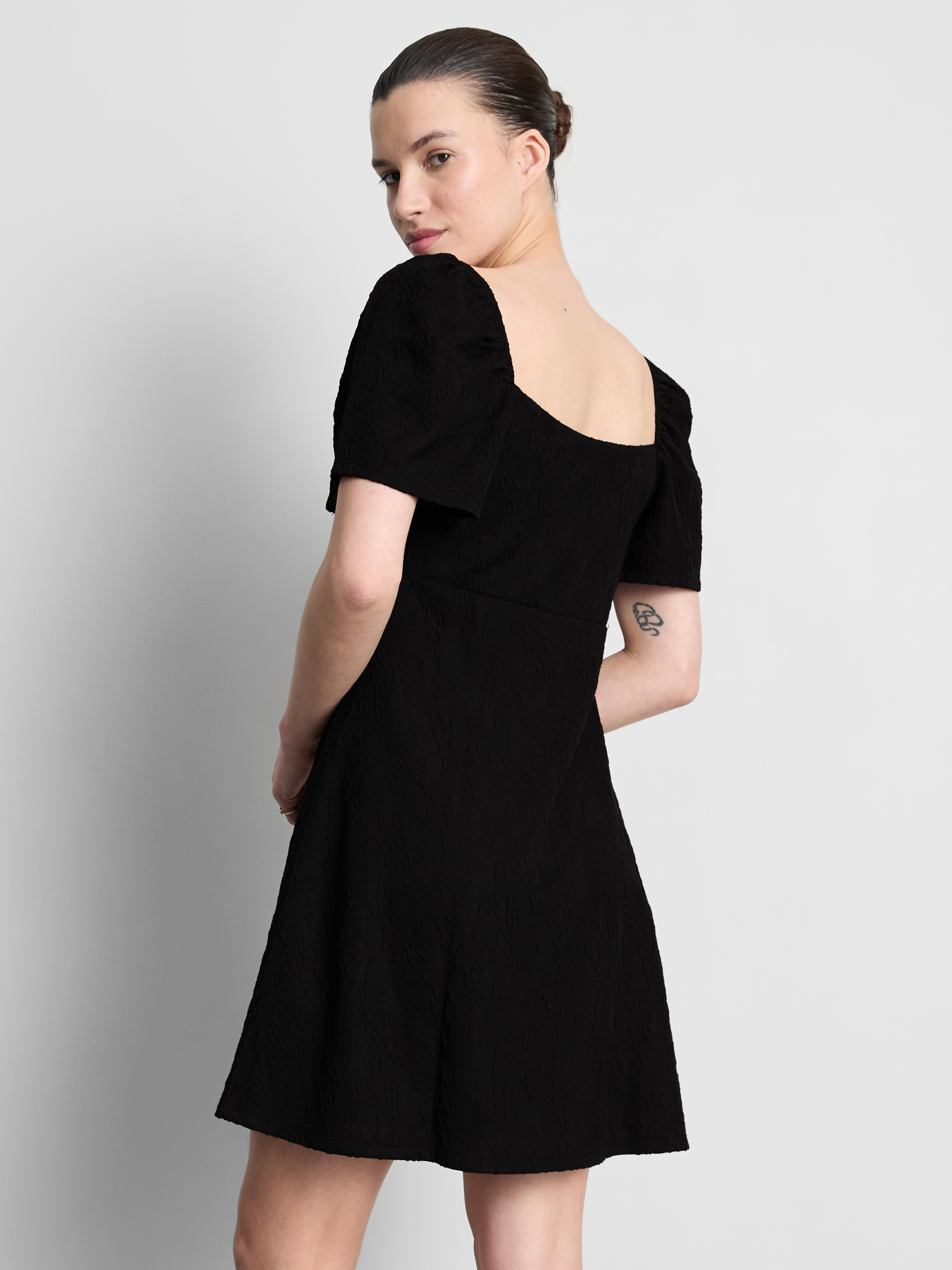 black mini milkmaid dress Black Cotton Milkmaid Mini Dress