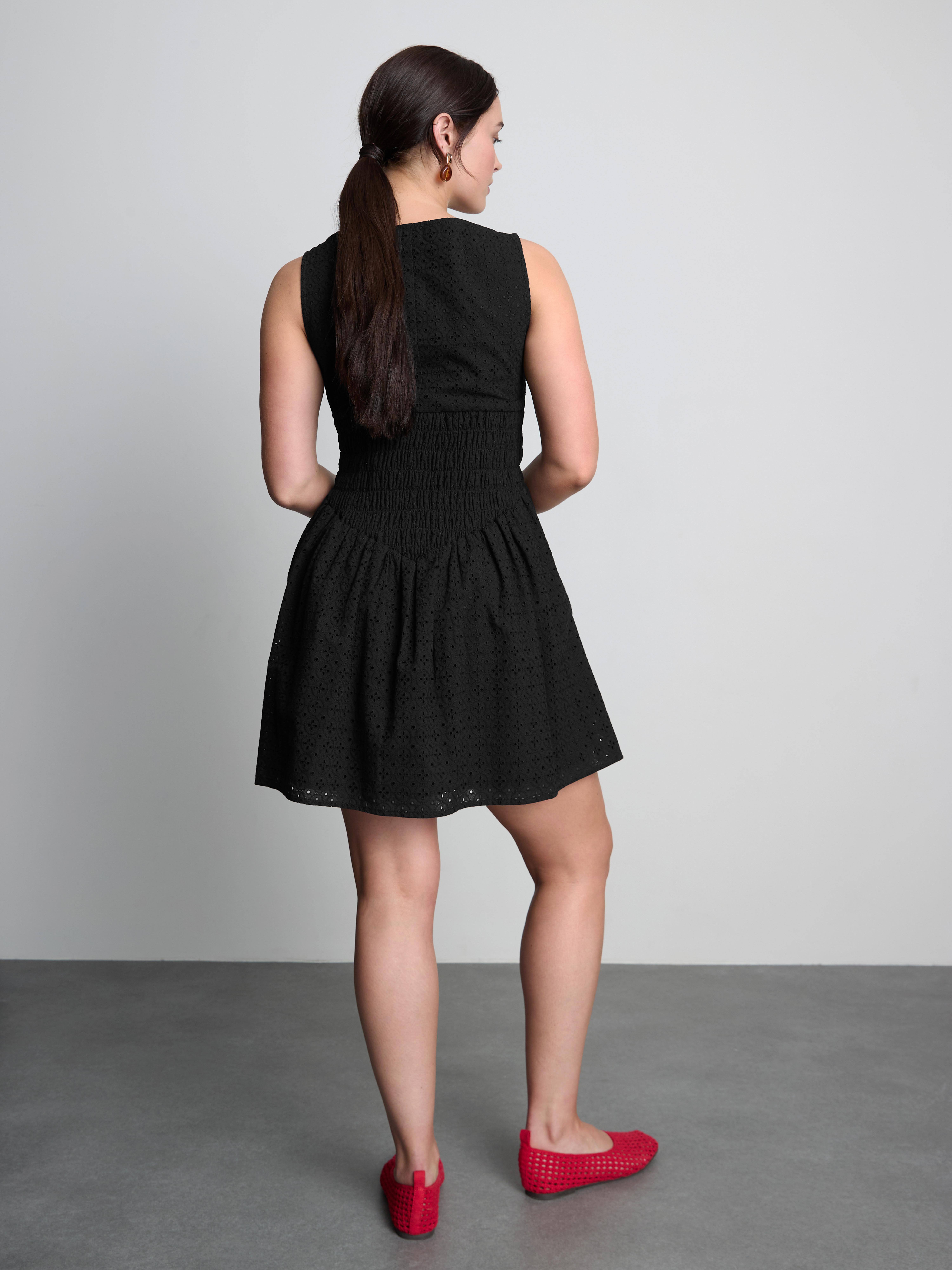 Cotton Eyelet Corset Mini Dress