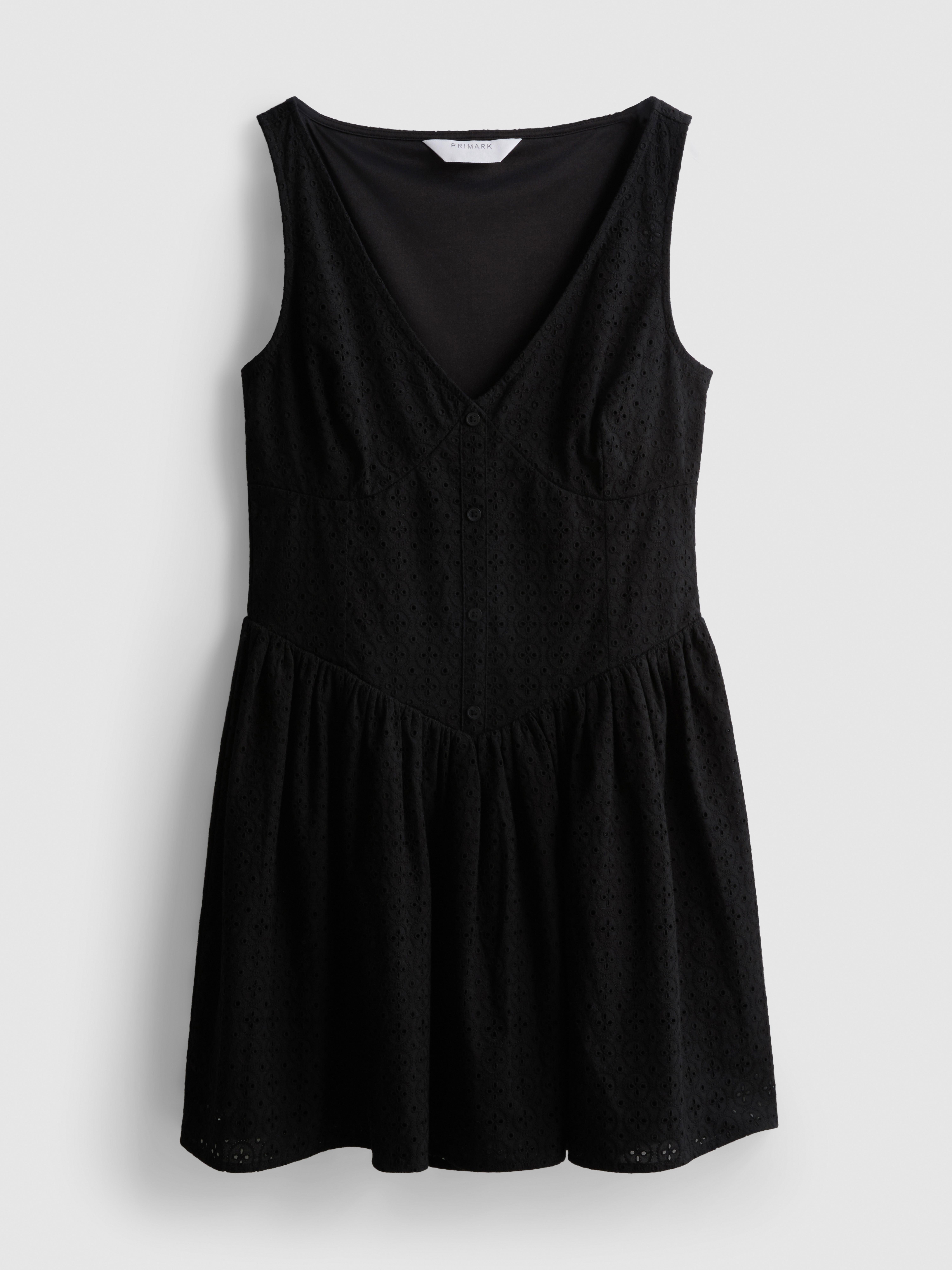 Cotton Eyelet Corset Mini Dress