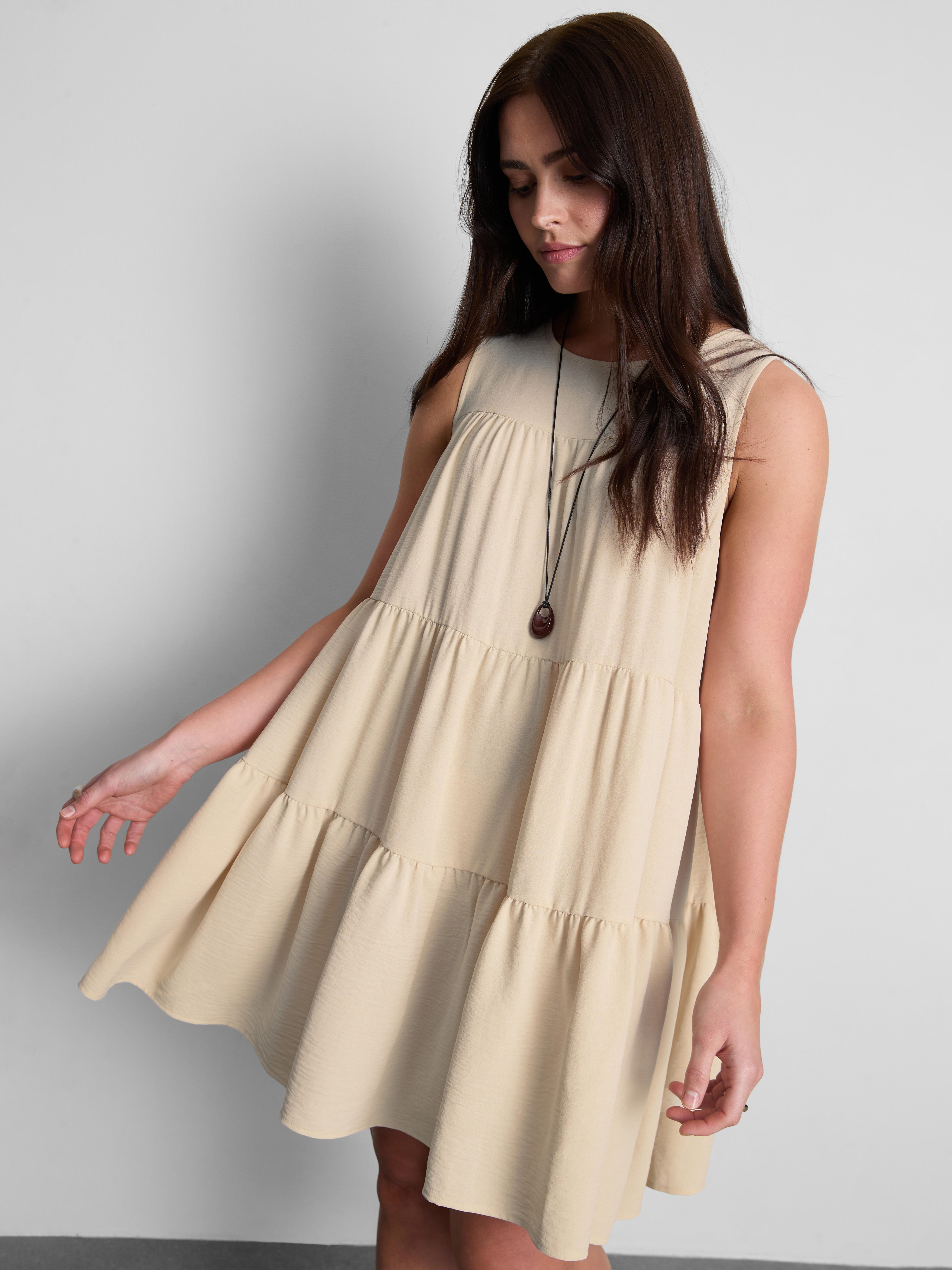 Relaxed Tiered Smock Dress