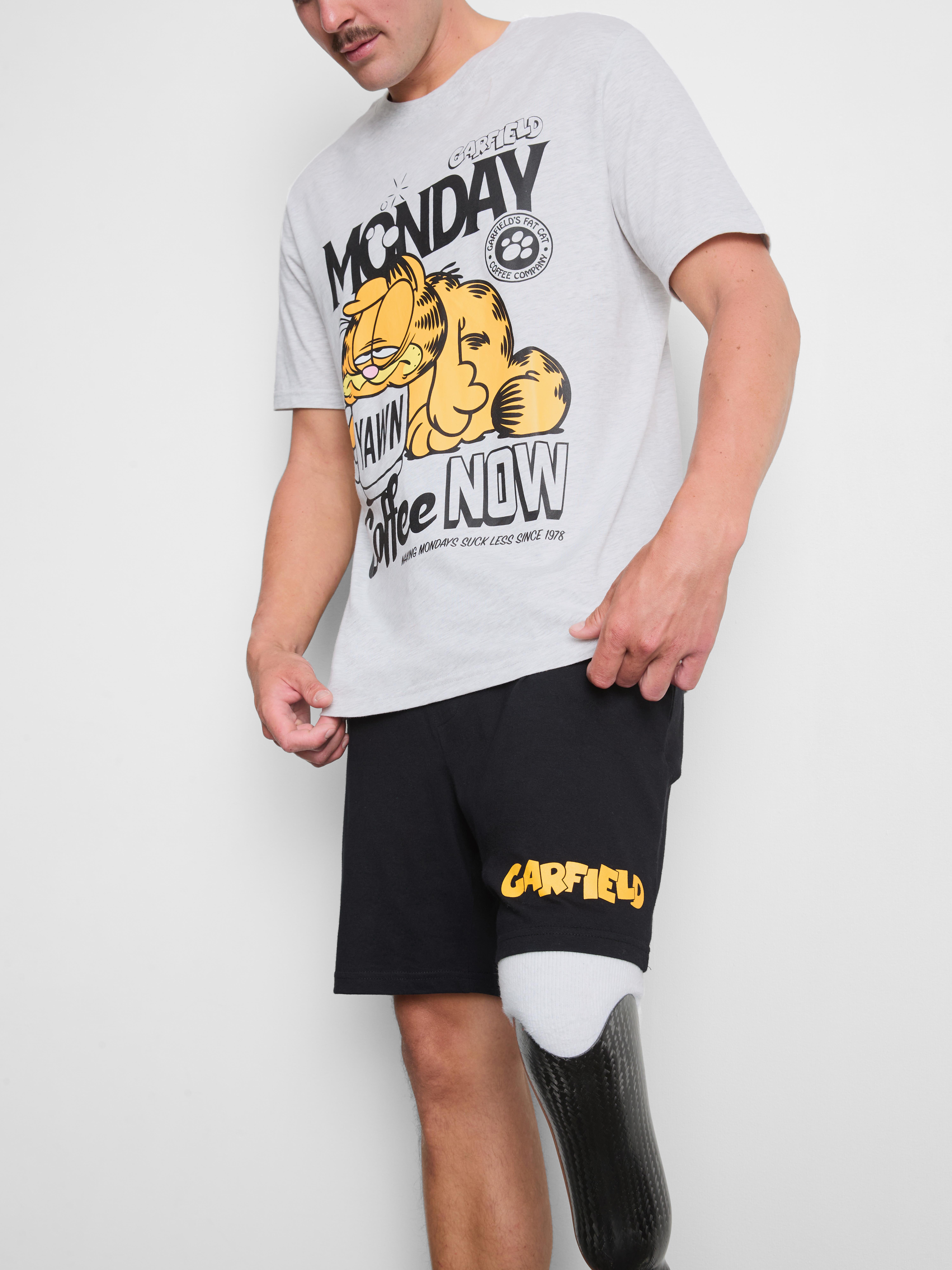 Krátké pyžamo Garfield z čisté bavlny