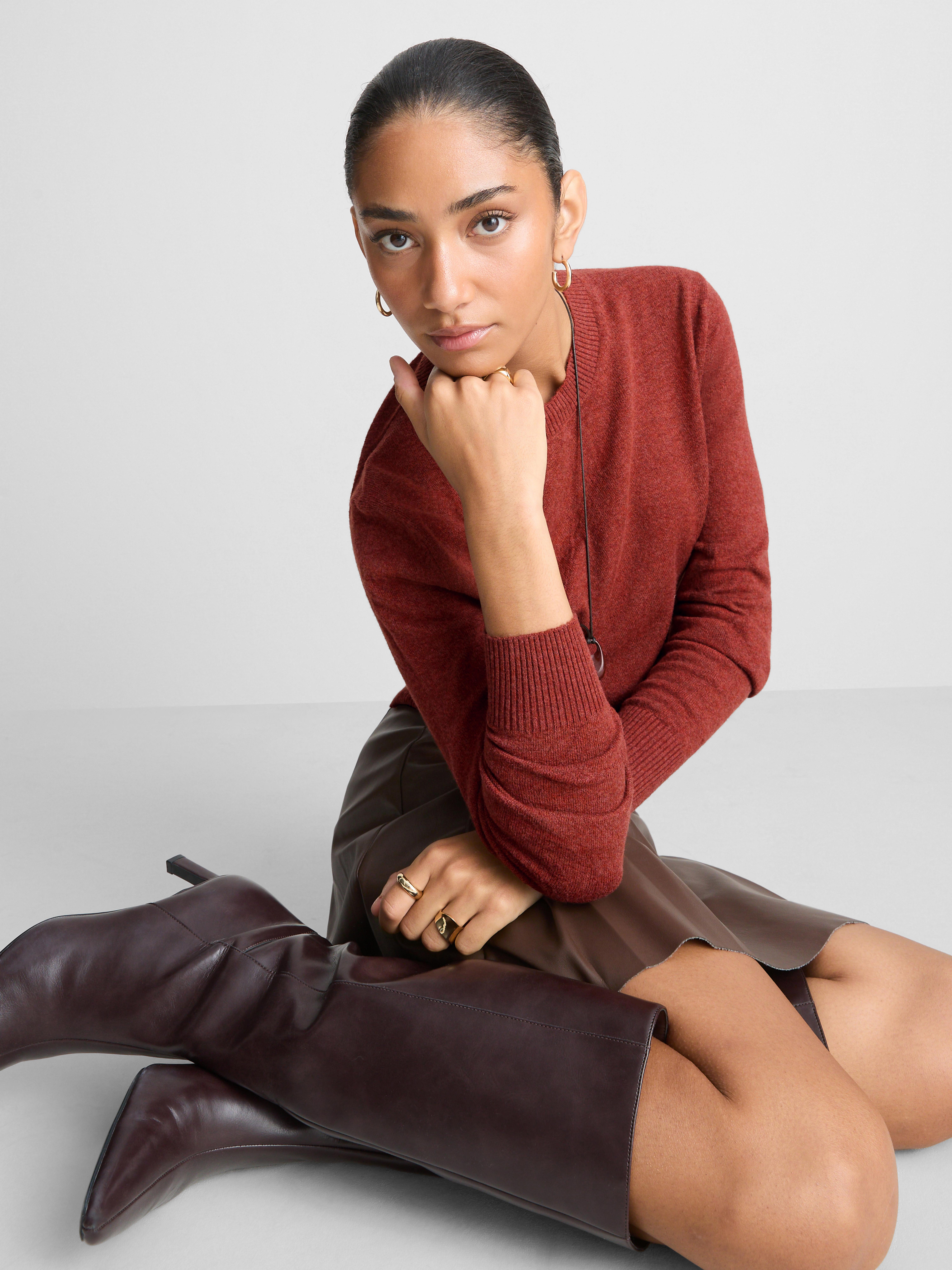 Weicher Strickpullover mit Rundhalsausschnitt