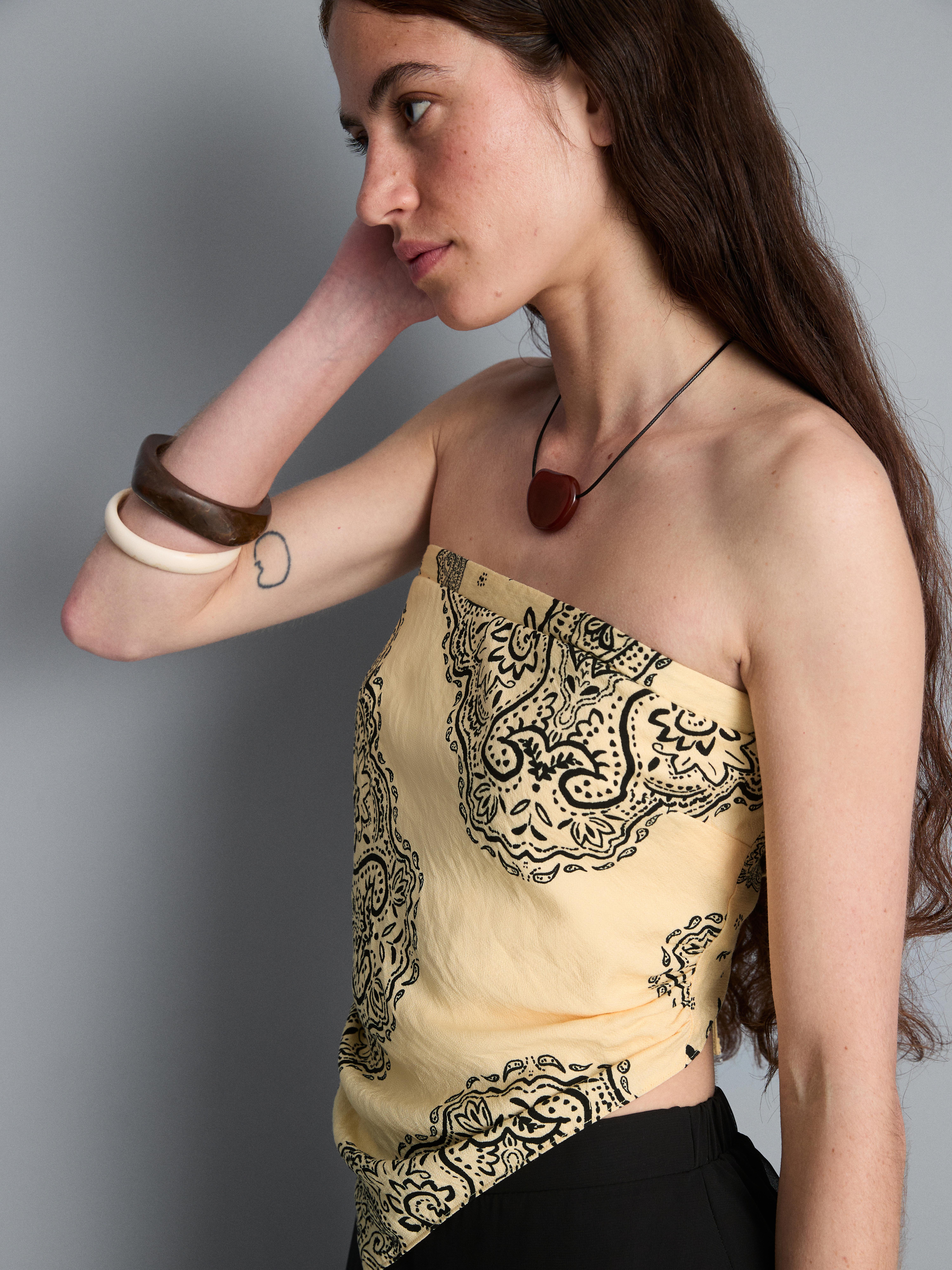 Cropped Paisley Bandana Top