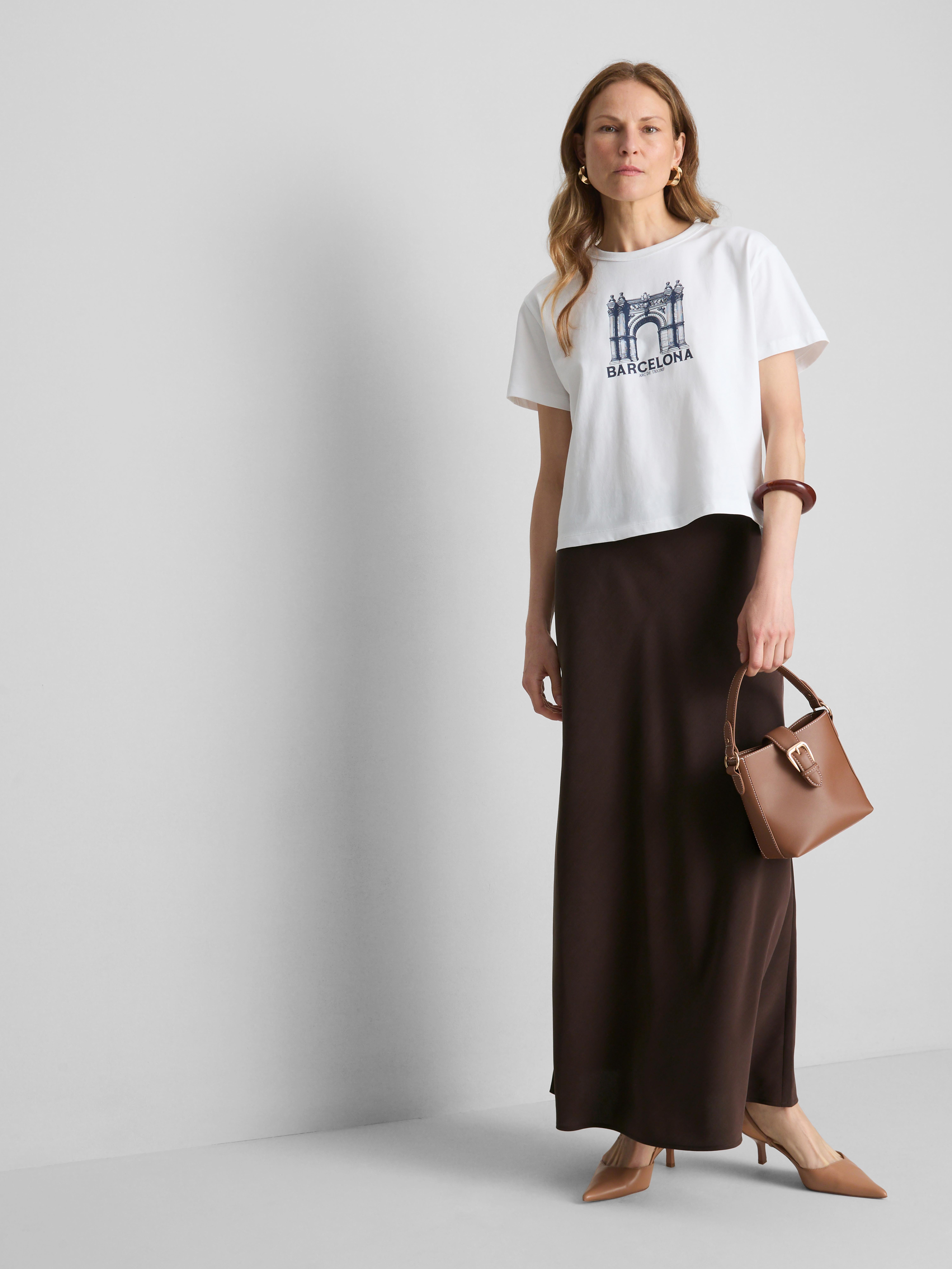 Bias Cut Midi Skirt