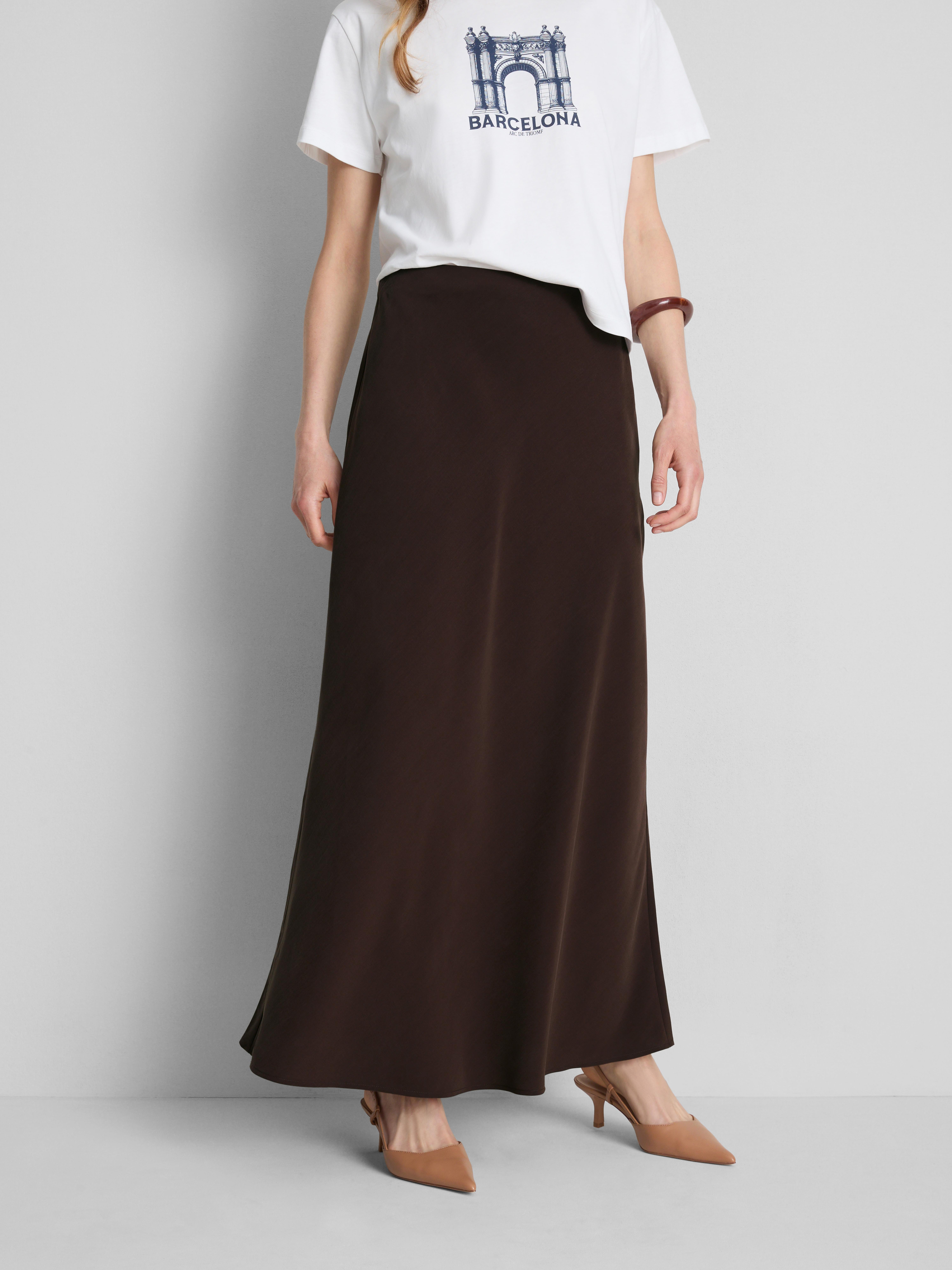 Bias Cut Midi Skirt