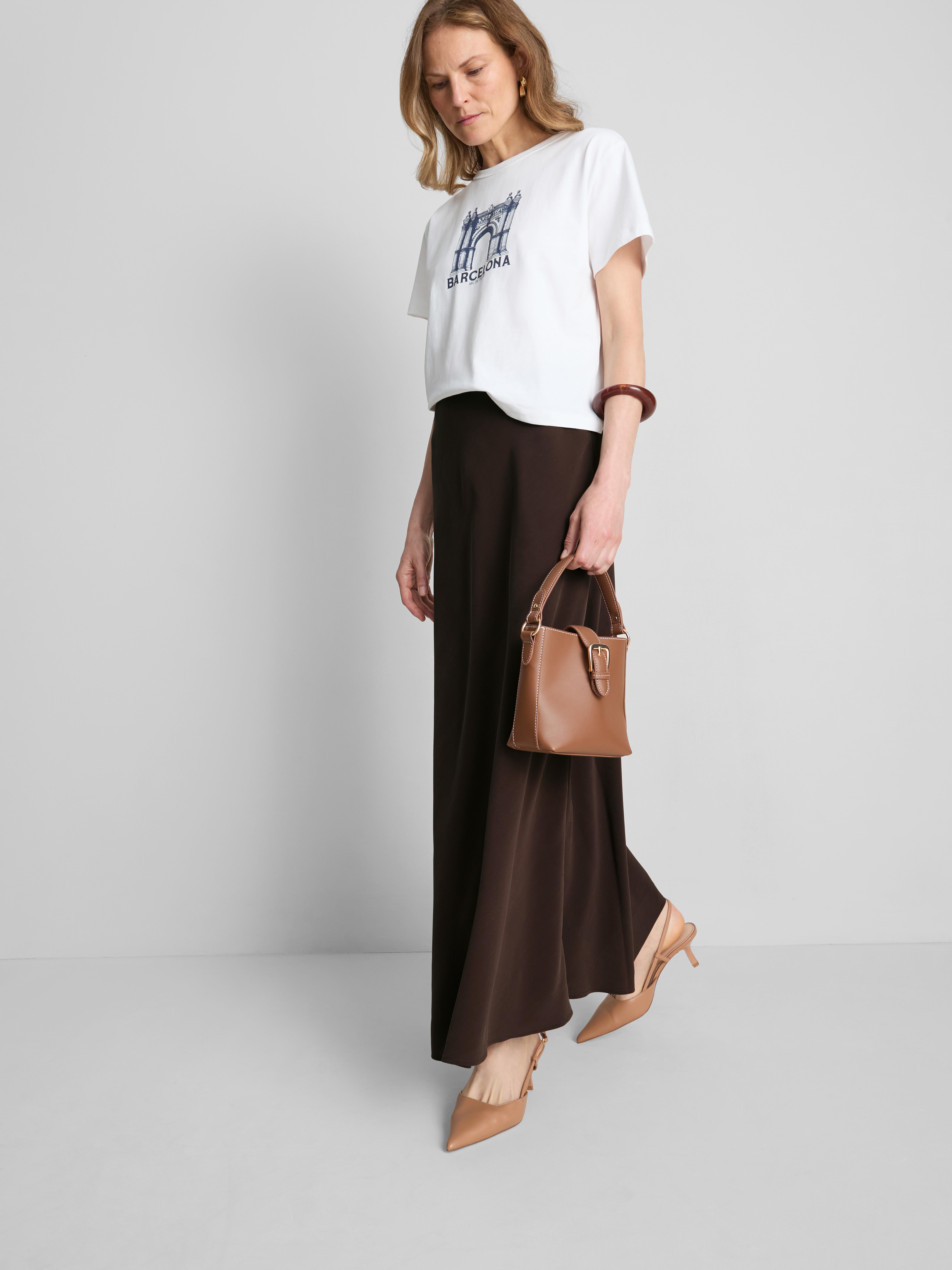 Bias Cut Midi Skirt