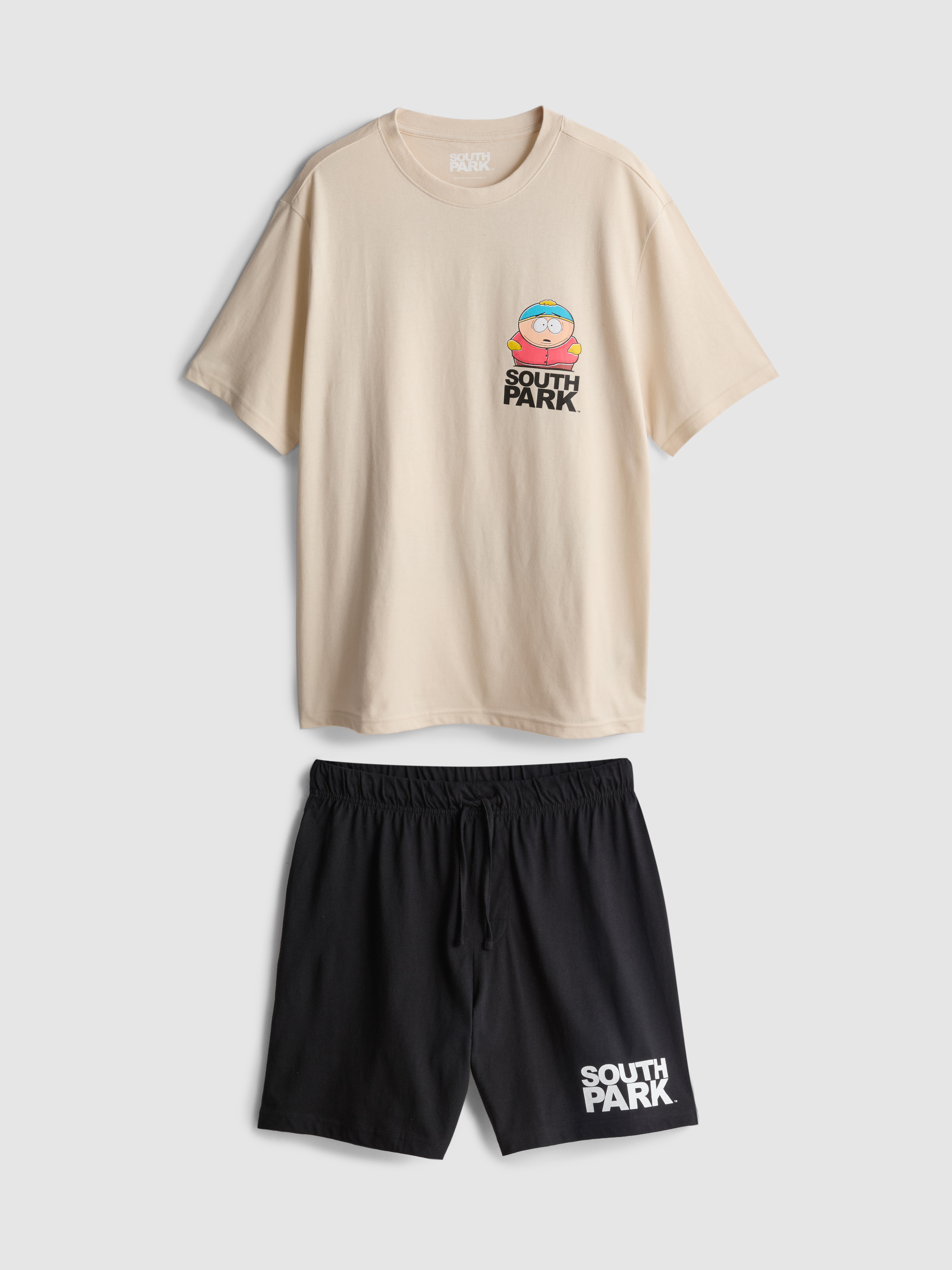 Set pijamale scurte din bumbac pur South Park