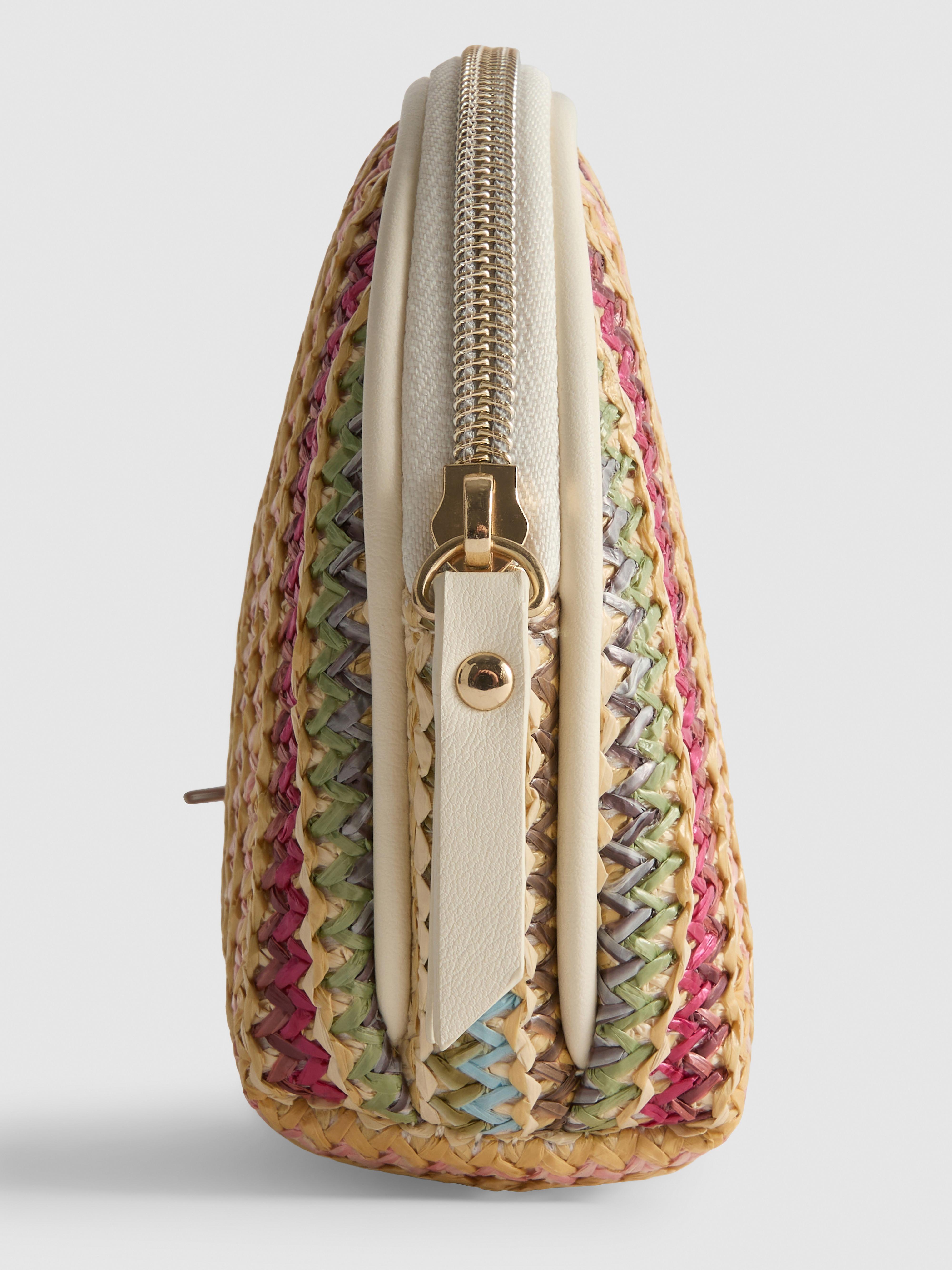 Mini-Make-up-Tasche aus Bast mit Seesternmotiv