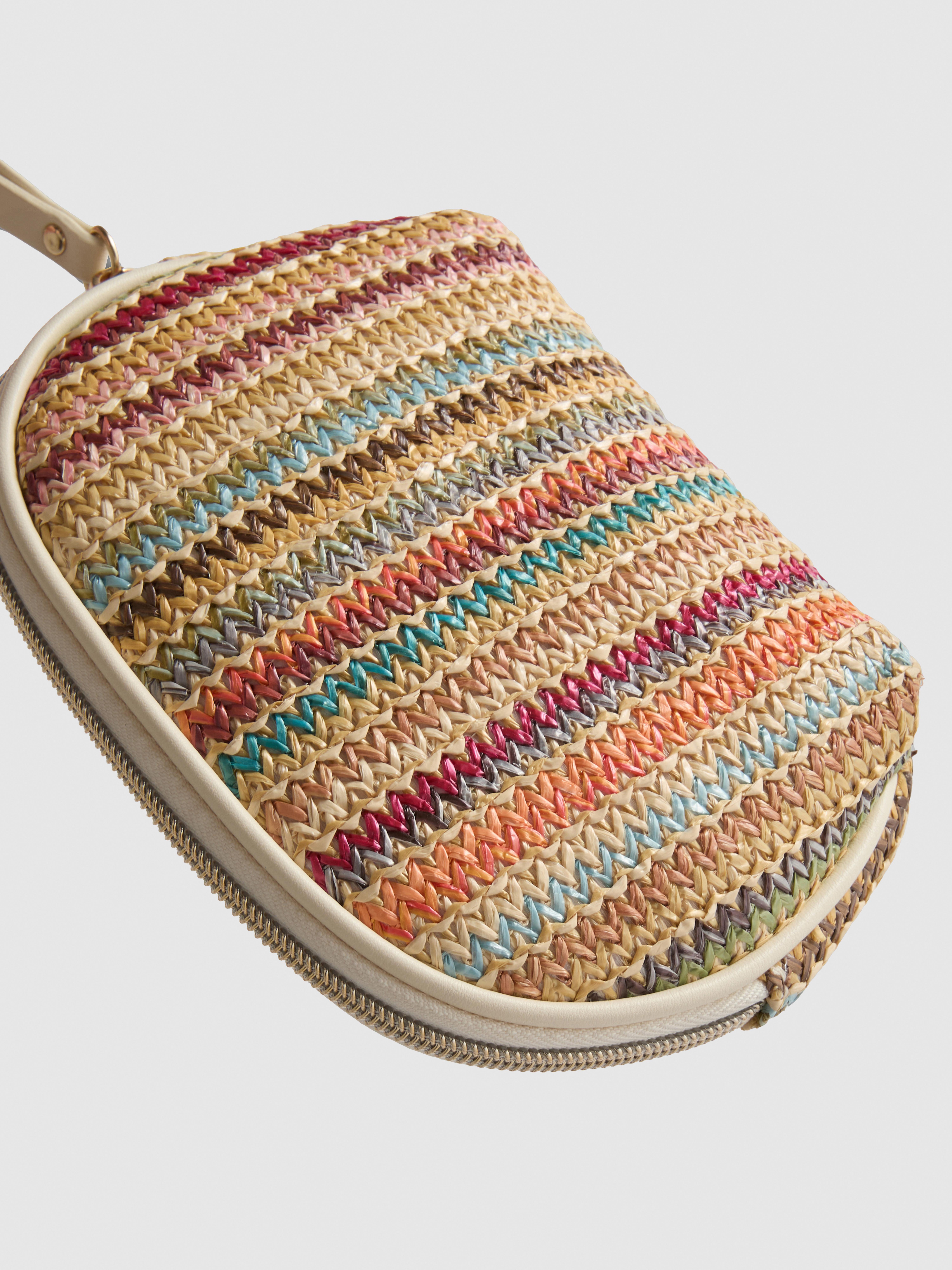 Mini-Make-up-Tasche aus Bast mit Seesternmotiv