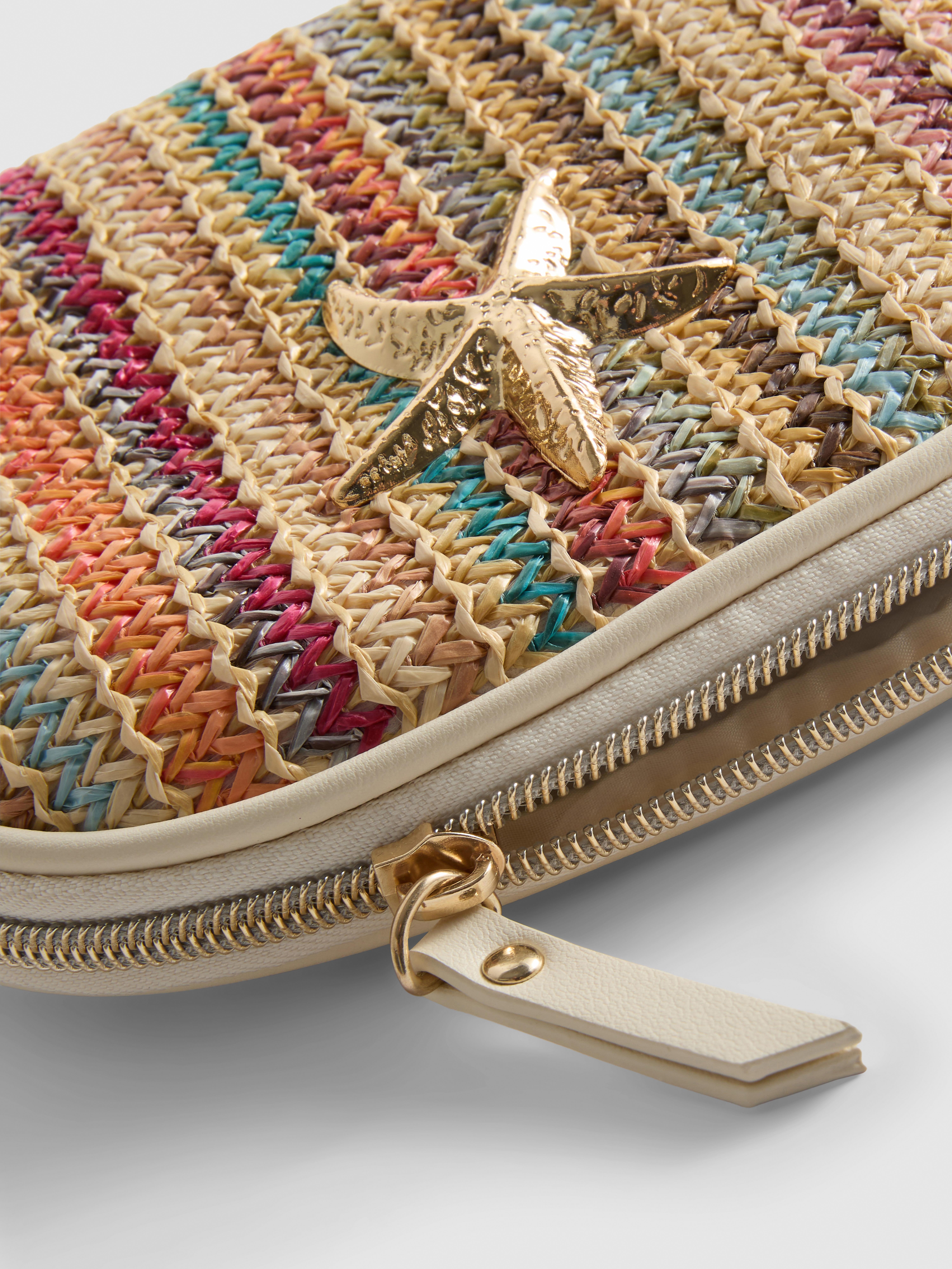 Mini-Make-up-Tasche aus Bast mit Seesternmotiv