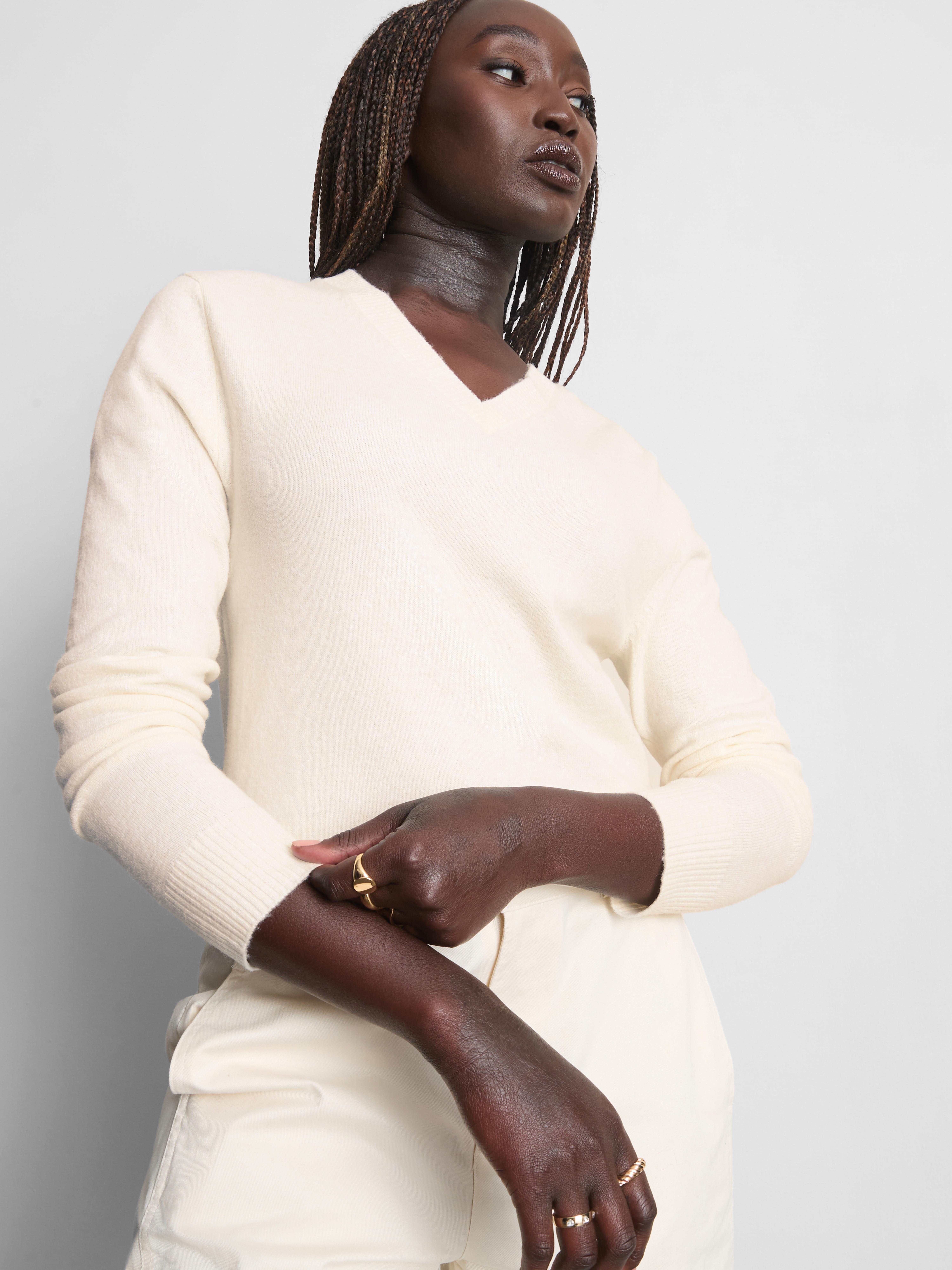 Knitted V-Neck Sweater