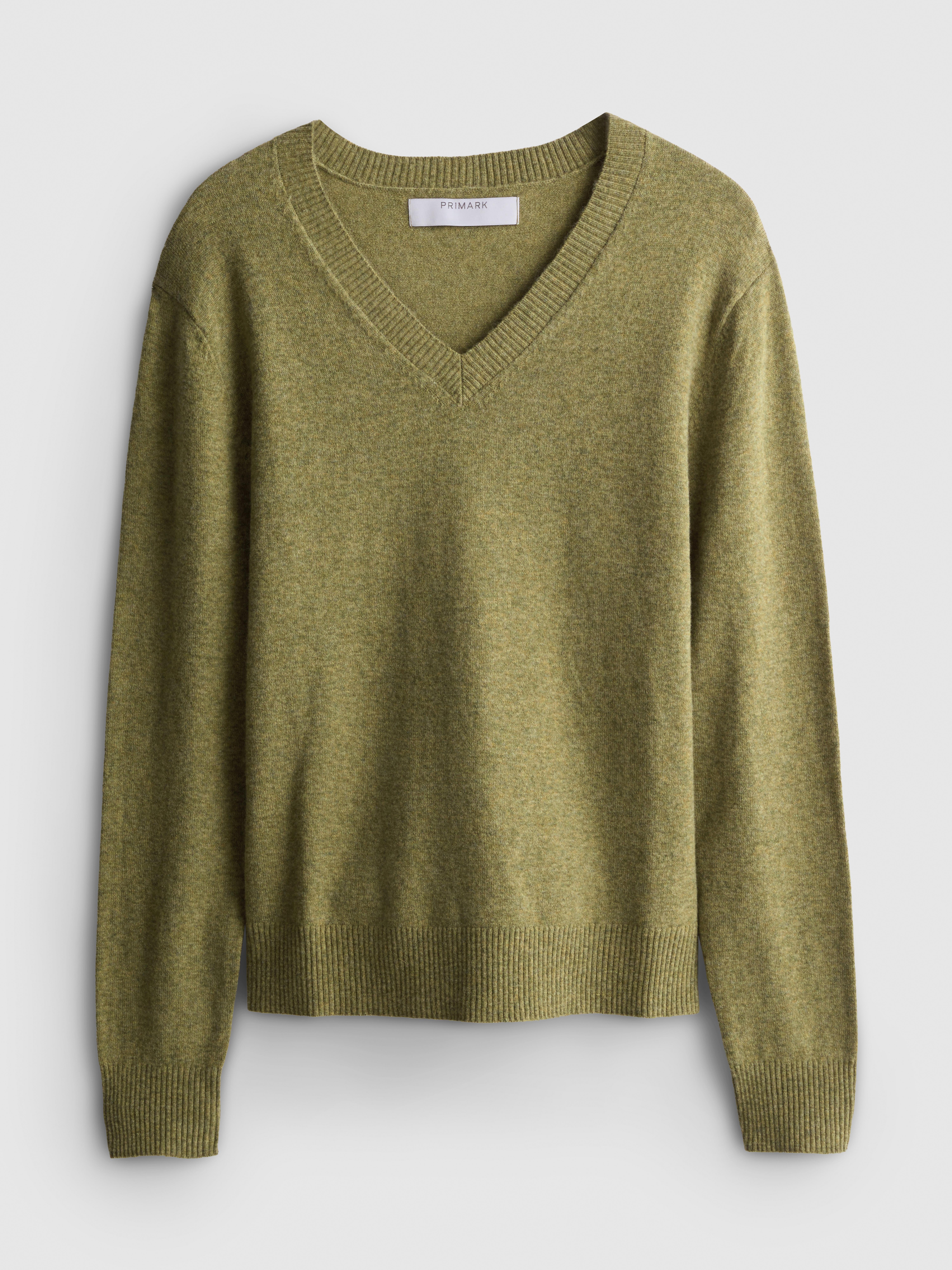 Jersey de punto con cuello de pico