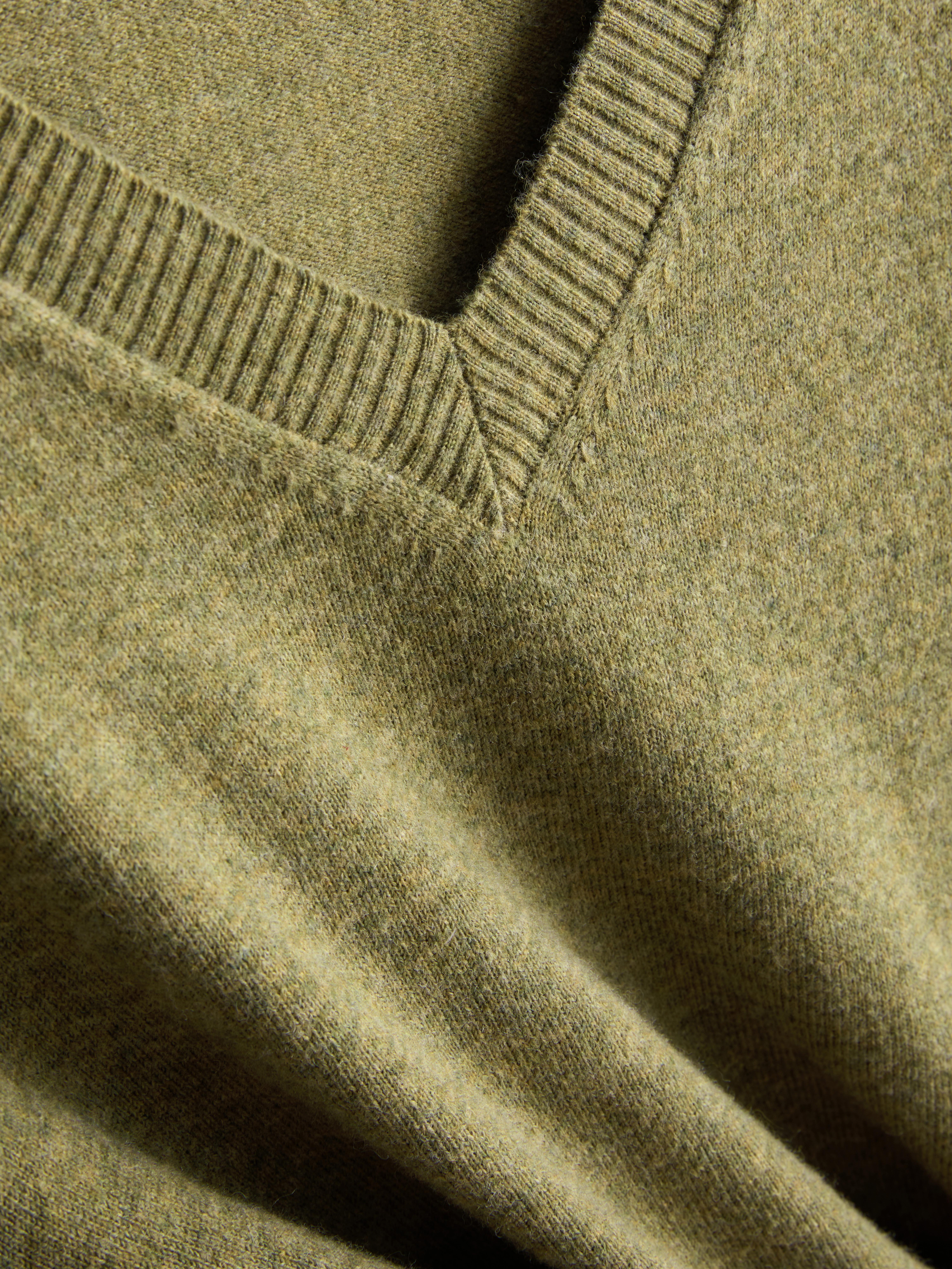 Jersey de punto con cuello de pico