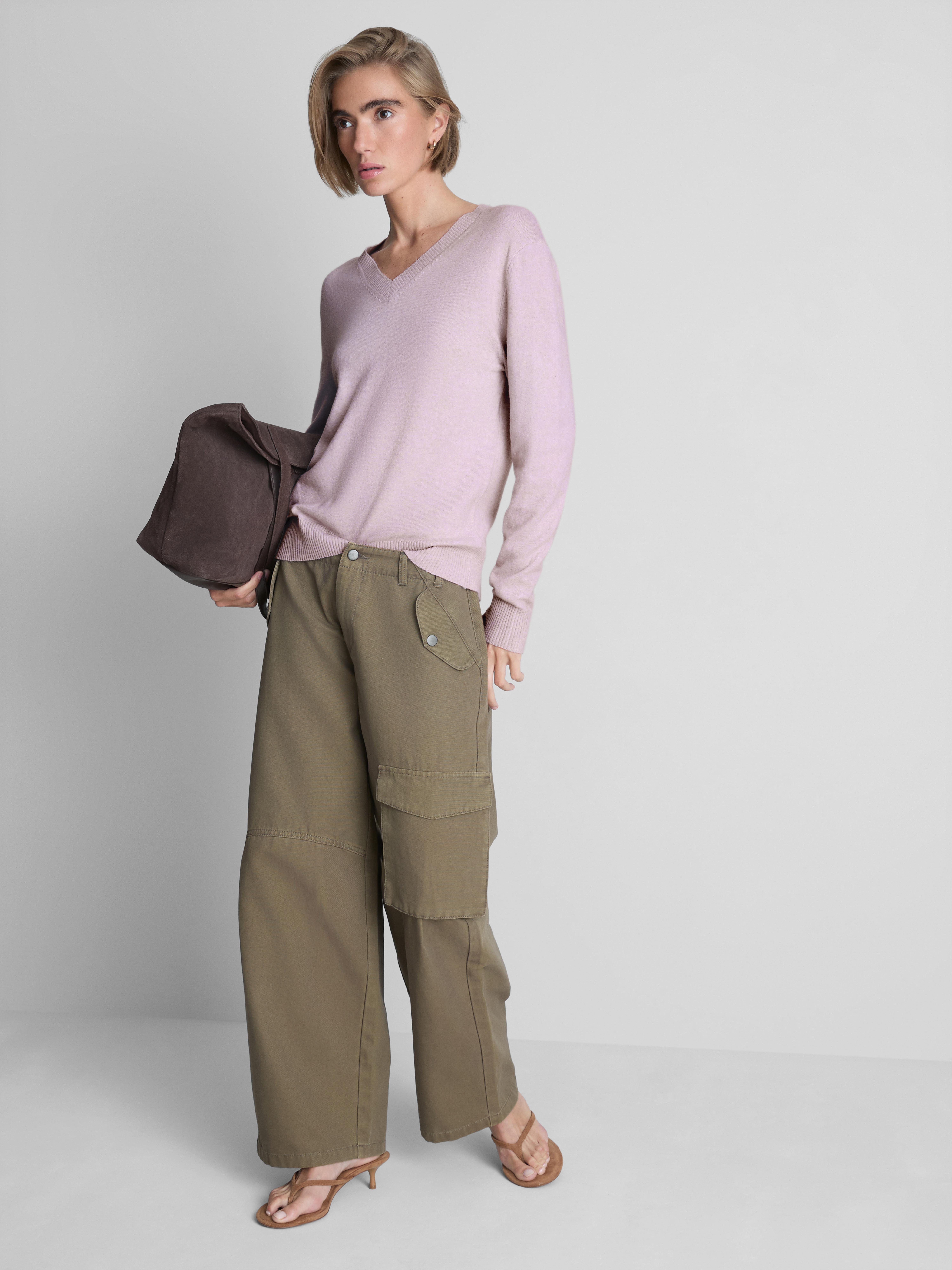 Knitted V-Neck Jumper