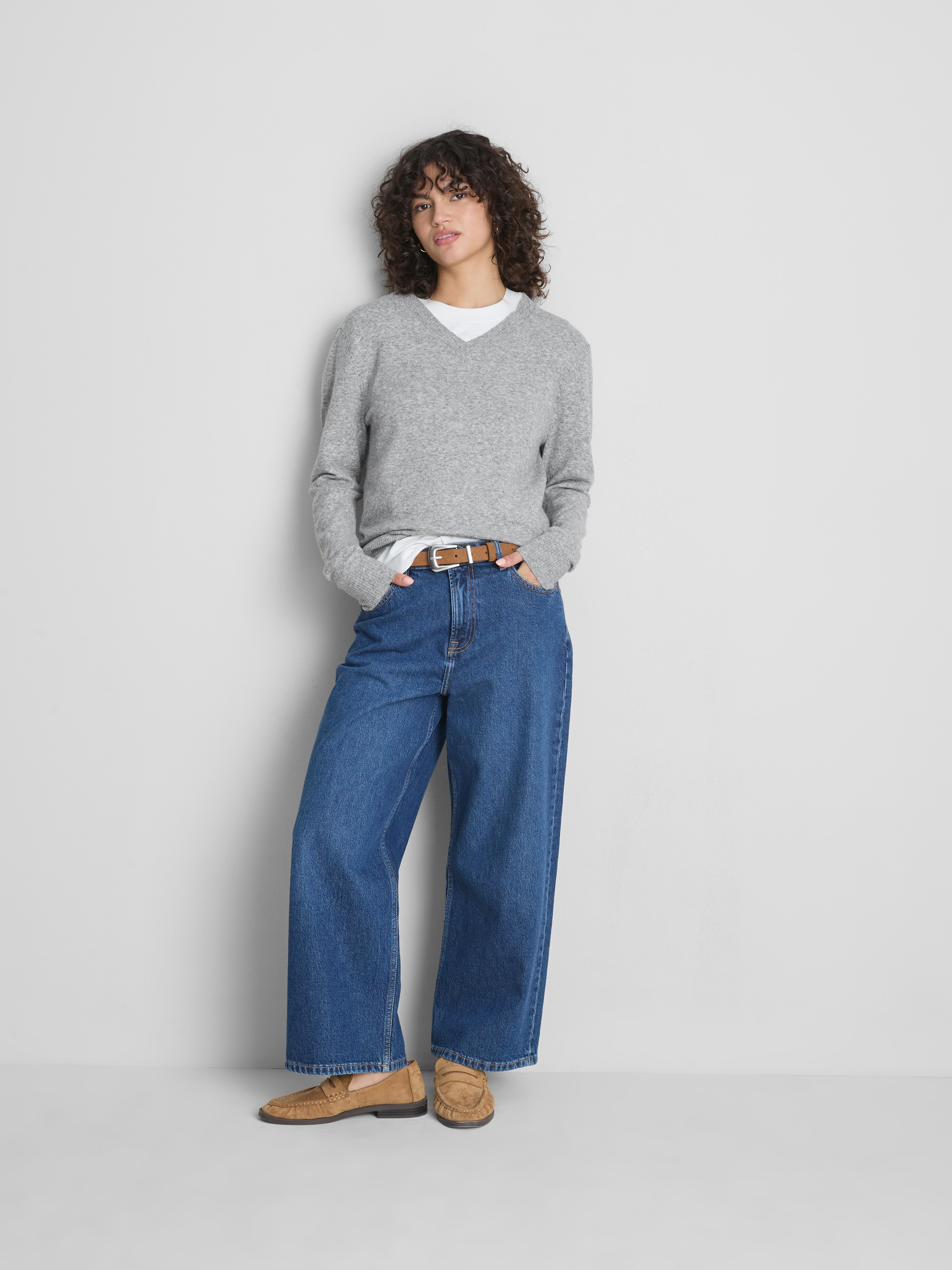 Knitted V-Neck Sweater