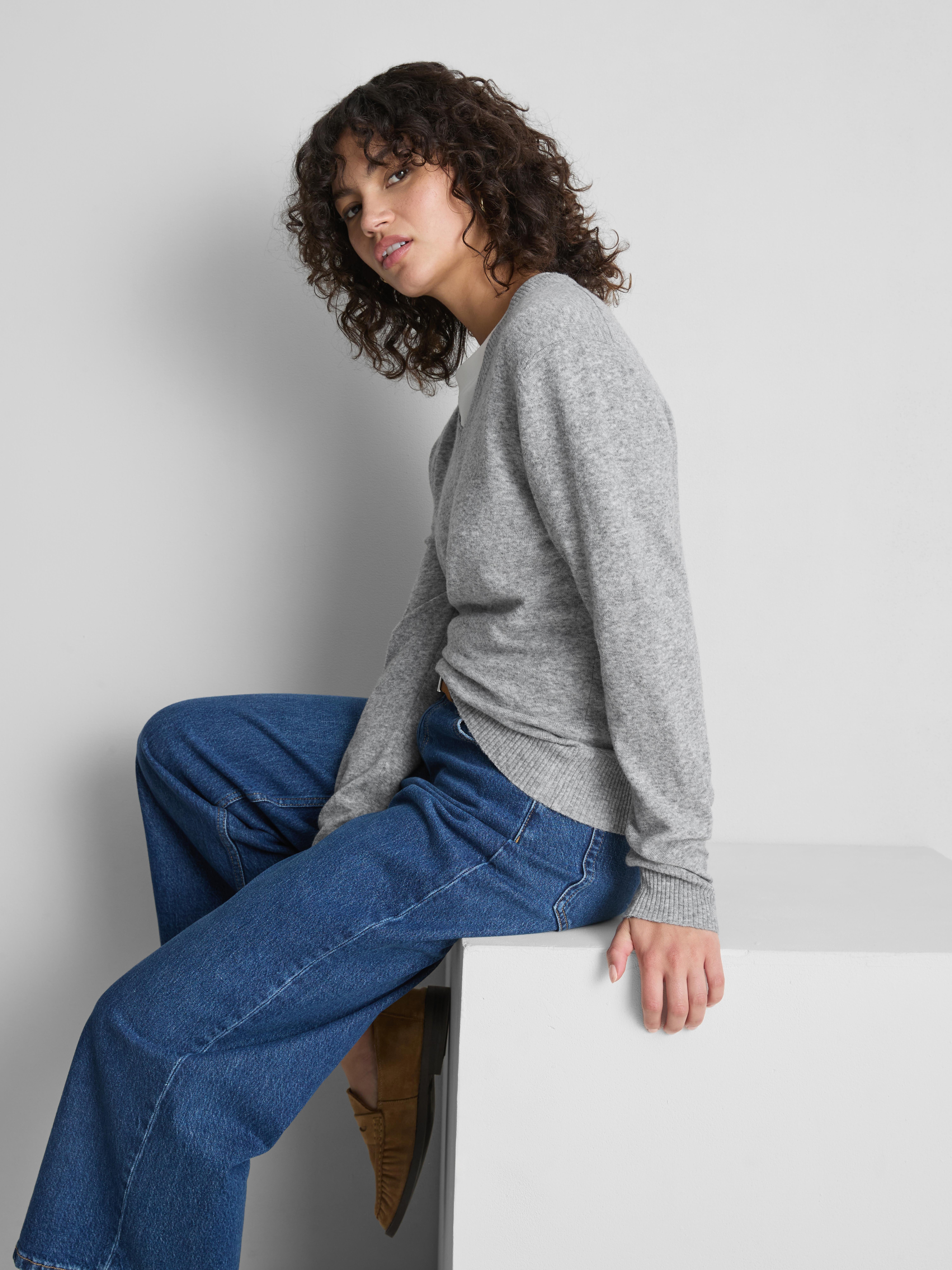 Knitted V-Neck Sweater