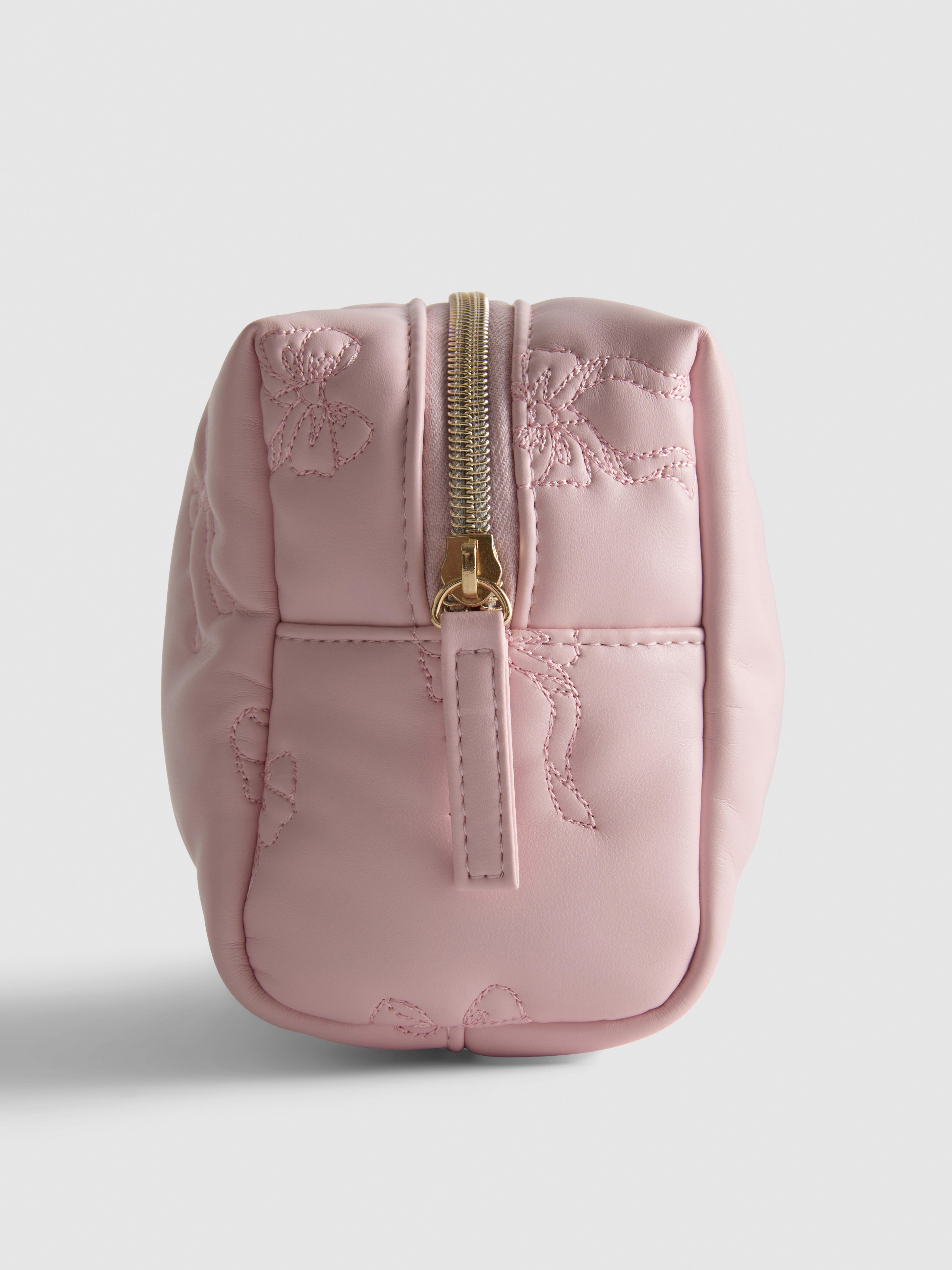 Quilted Bow Makeup Bag