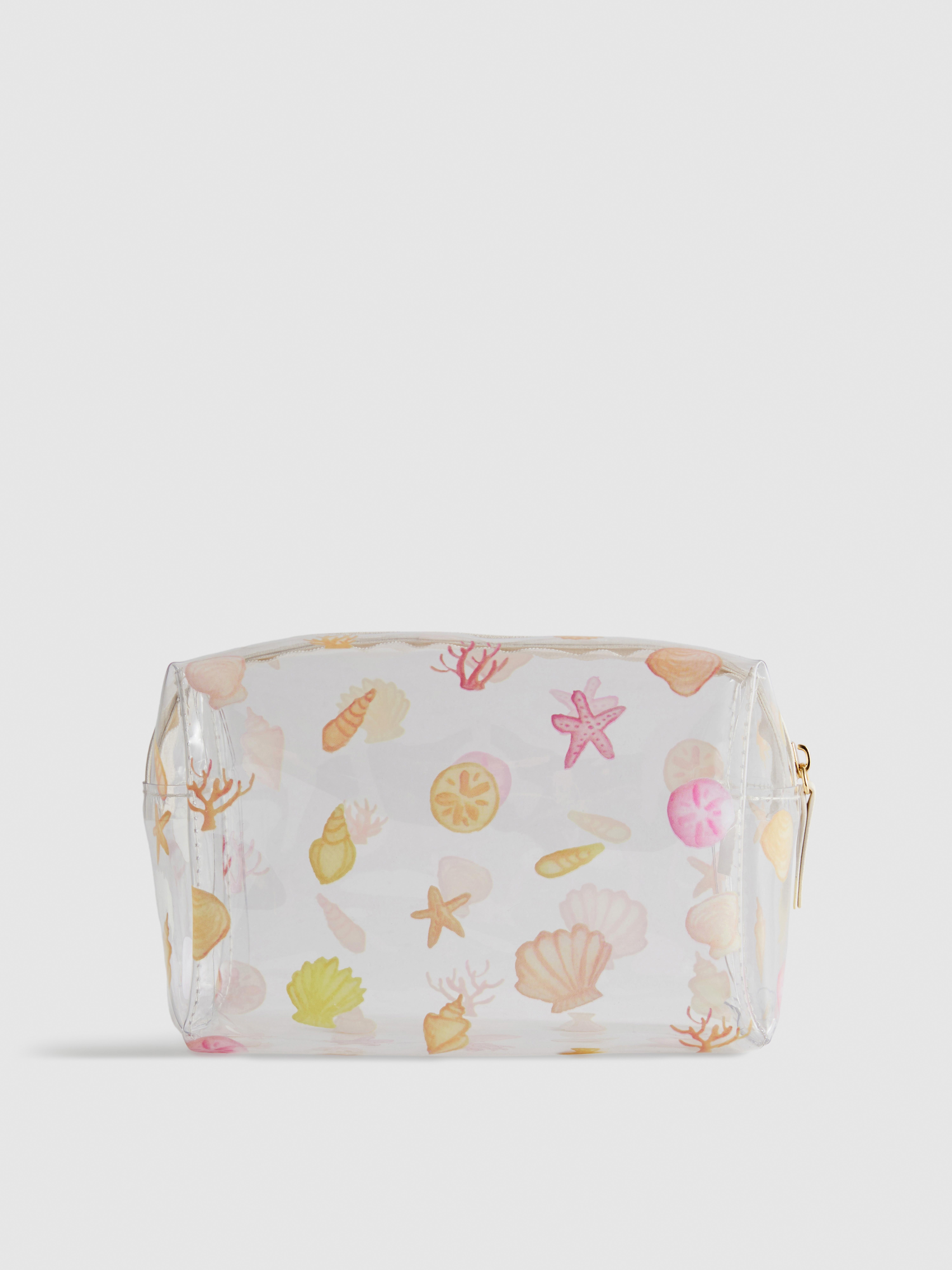Trousse à maquillage à imprimé coquillage
