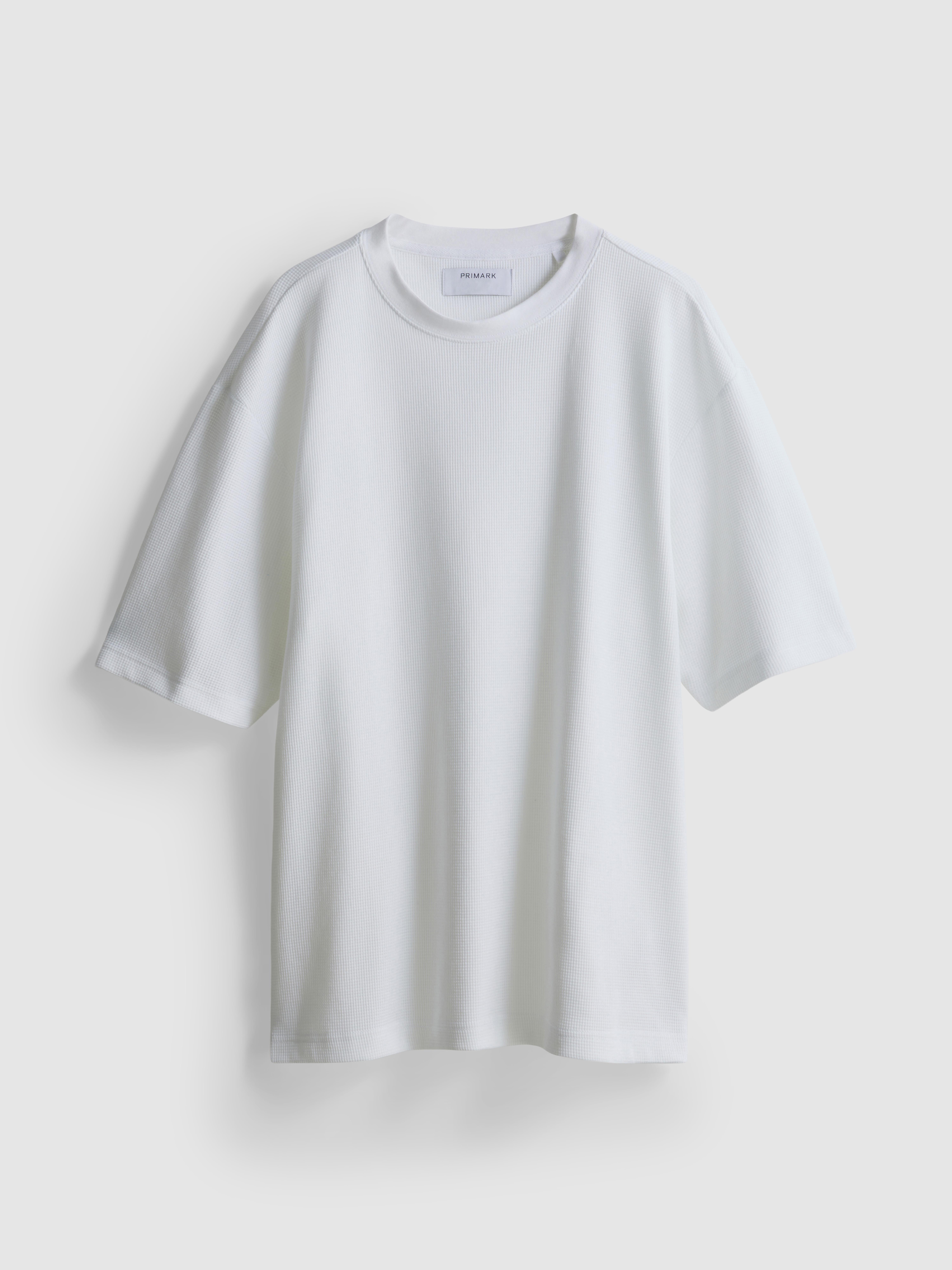 Strukturiertes T-Shirt mit geradem Schnitt