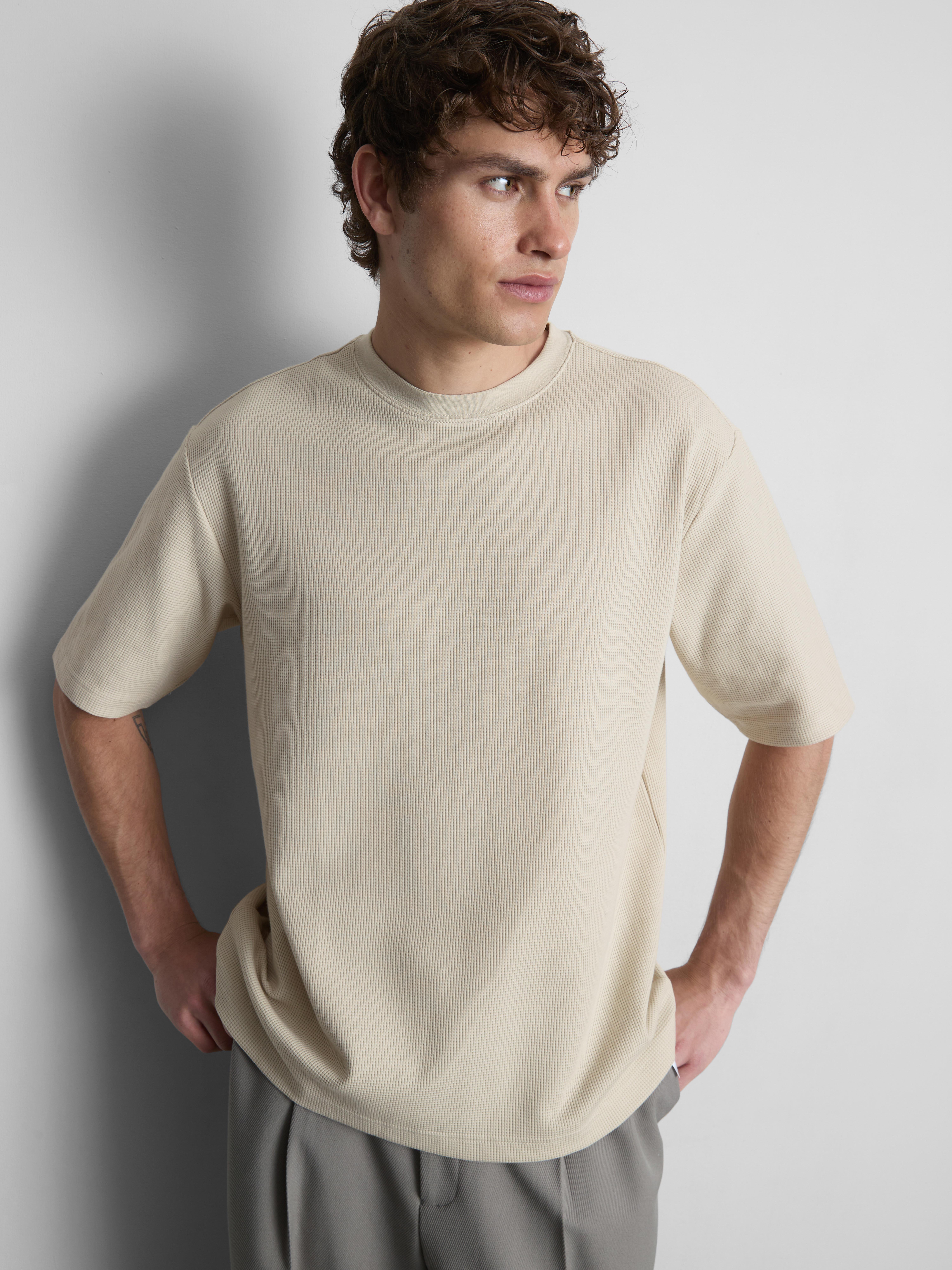 T-shirt larga texturada