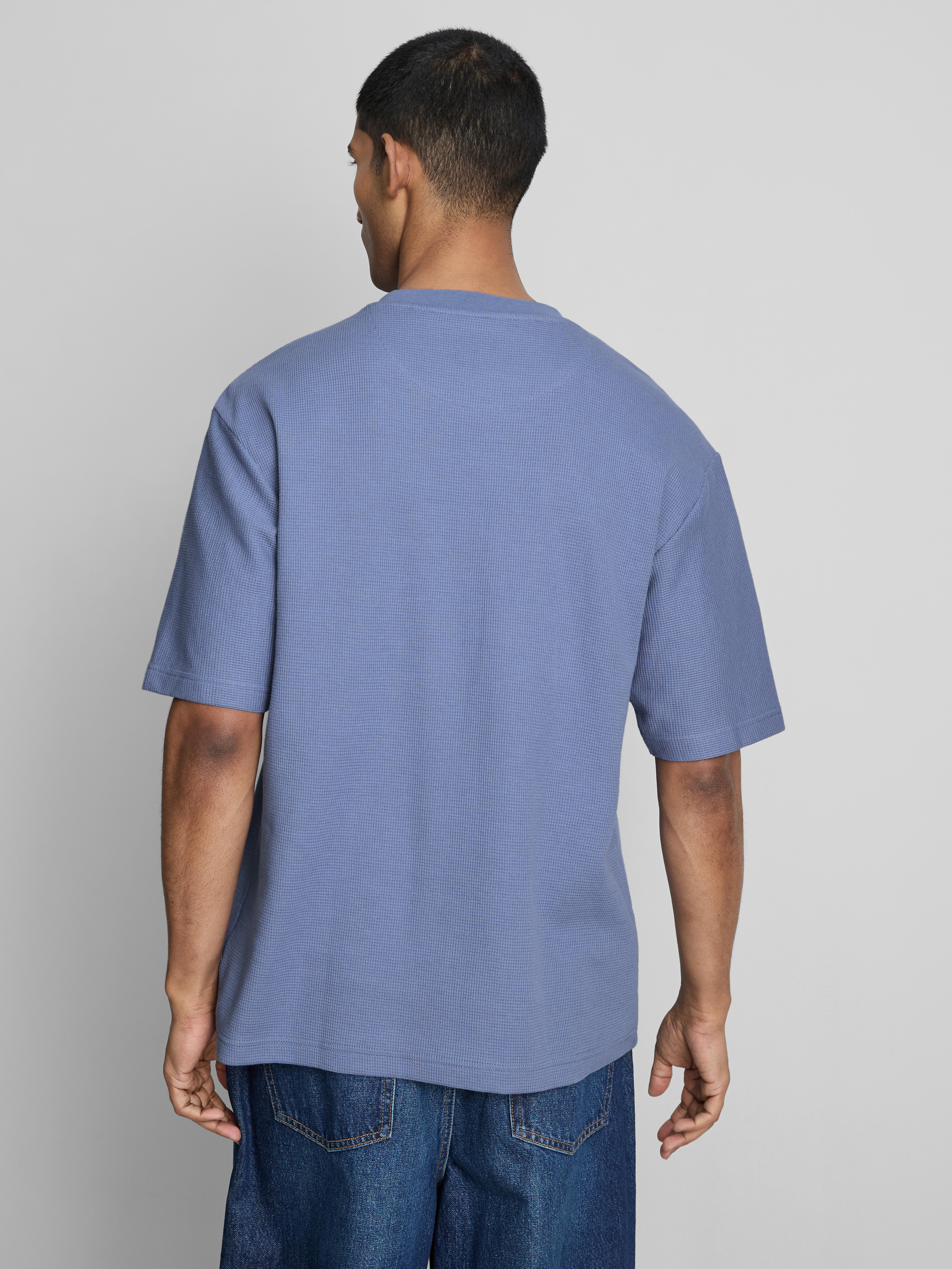 Wijdvallend T-shirt met textuur
