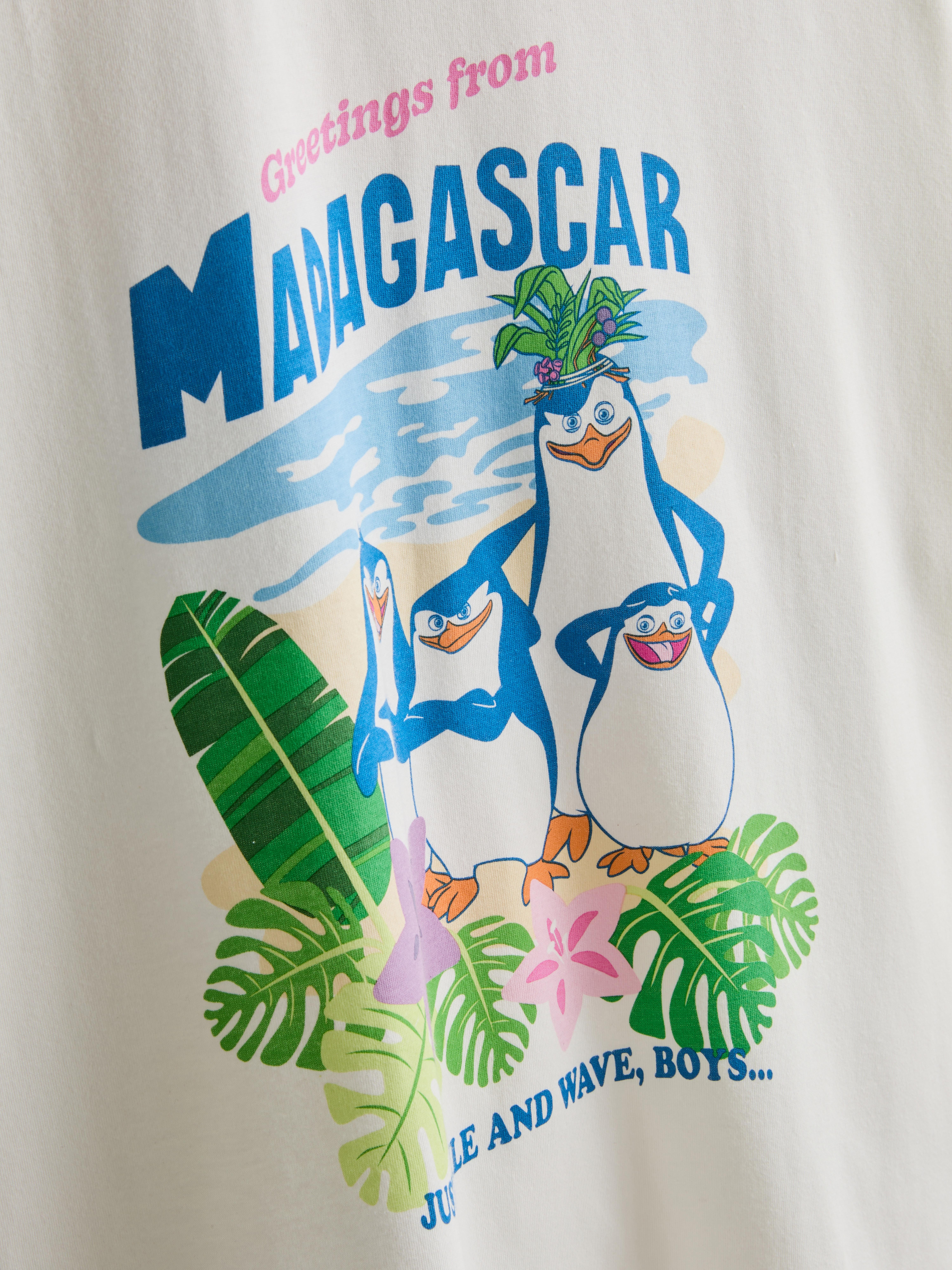 Madagascar Cotton Graphic Shorty Pajamas