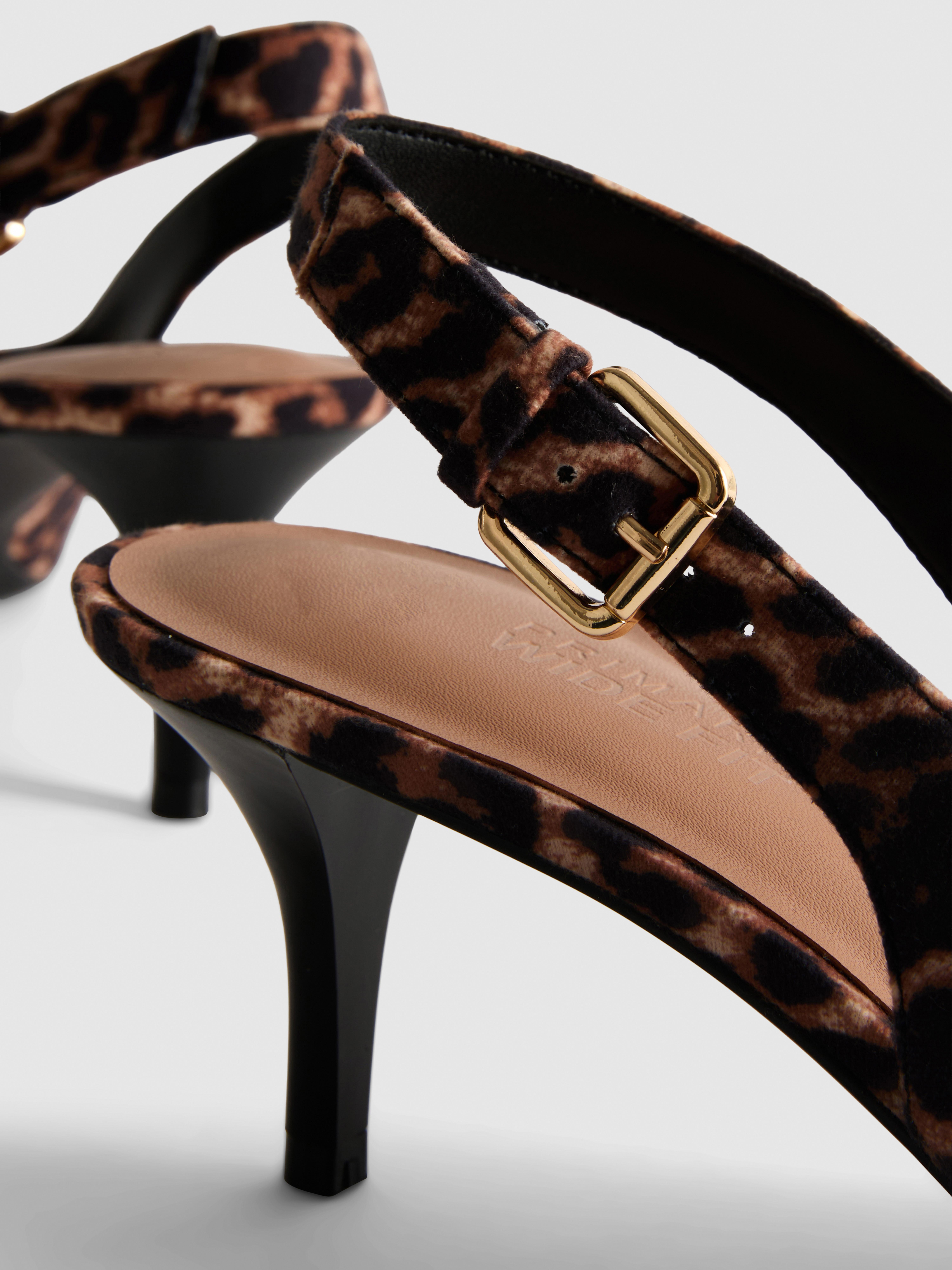 Leopard Buckle Court Heels
