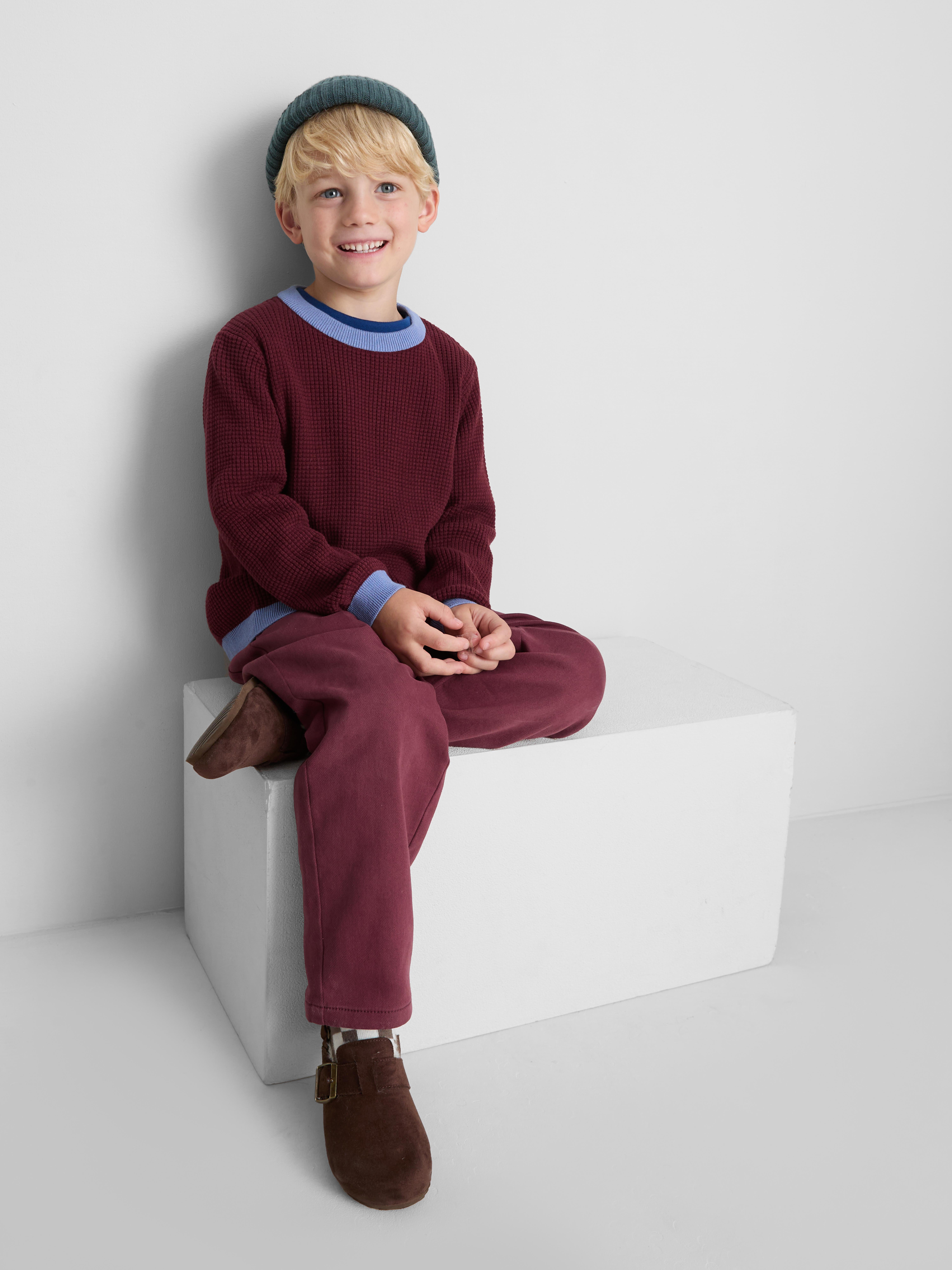 1-9yrs | Crew Neck Jumper Burgundy