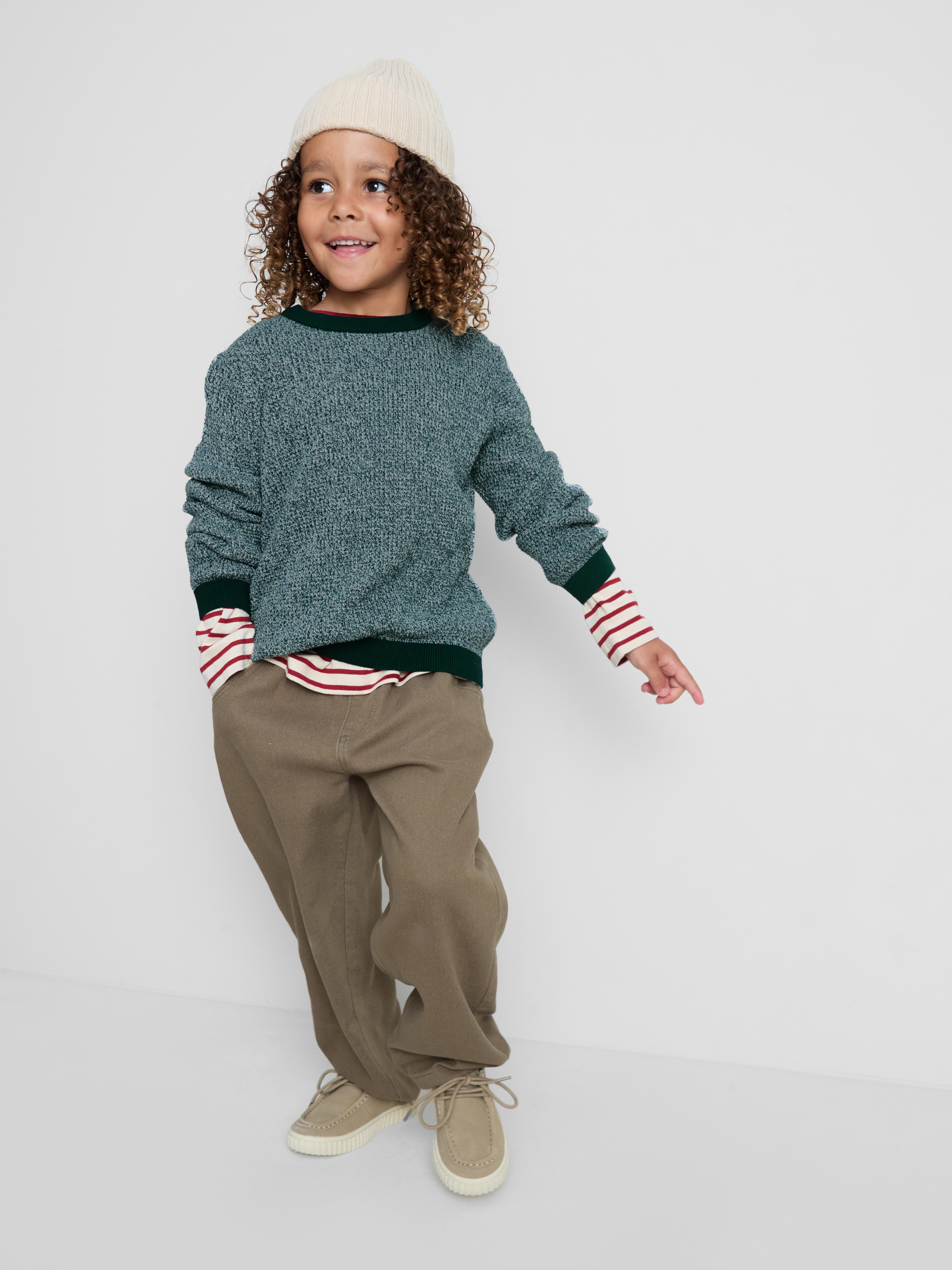 1-9yrs | Crew Neck Jumper Dark Green
