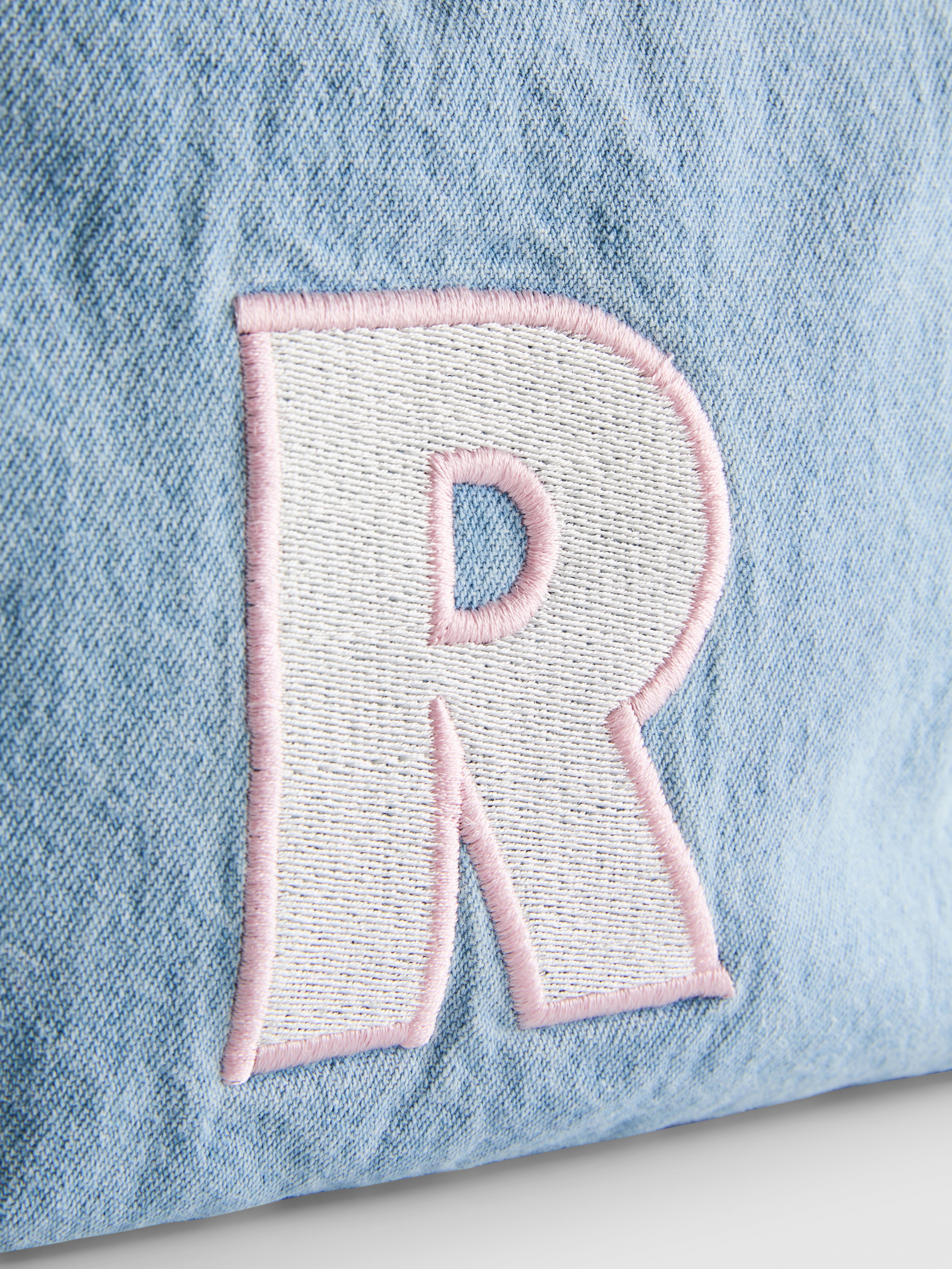 Initial Denim Make Up Bag