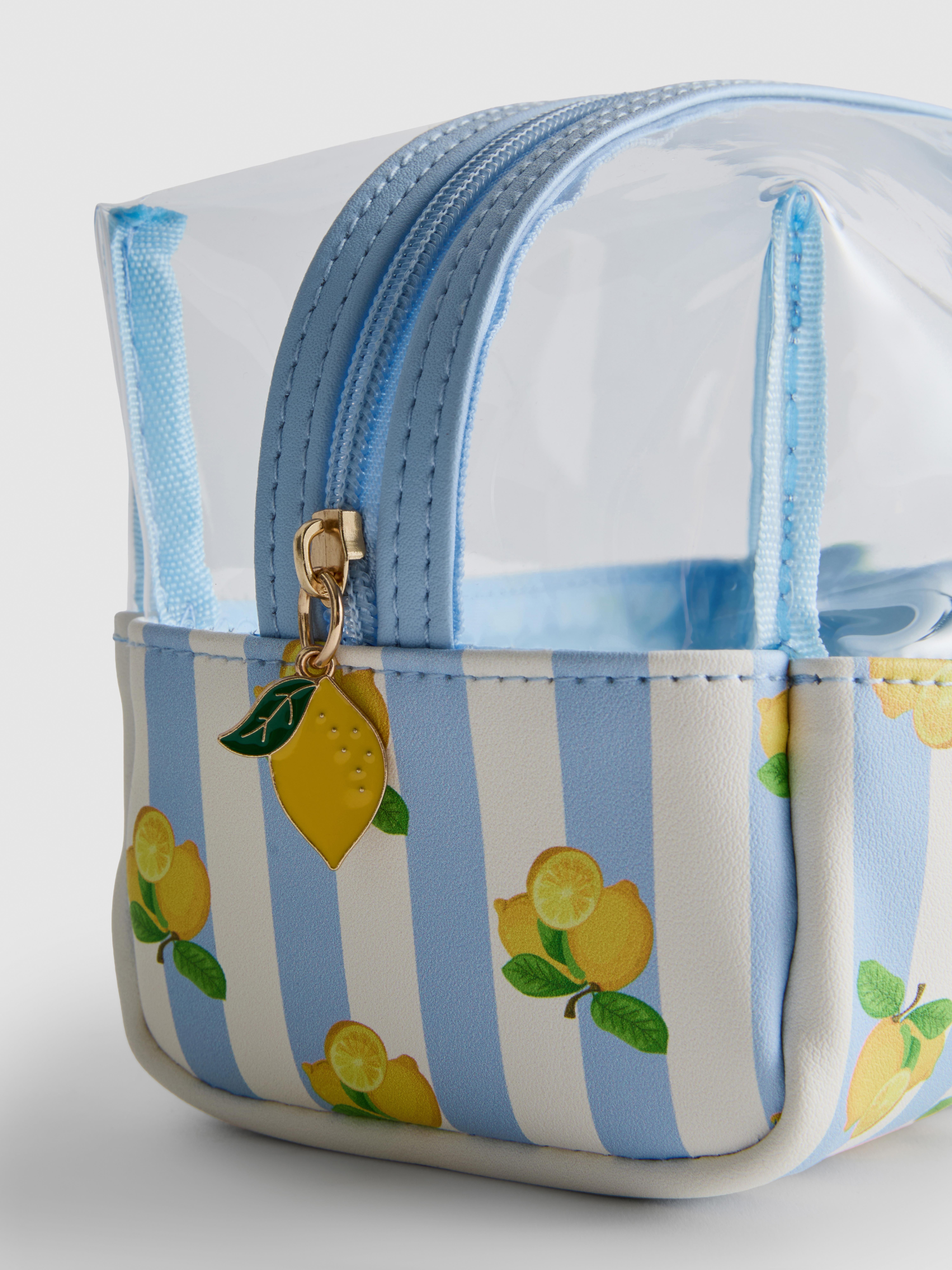 Lemon Print Makeup Bag