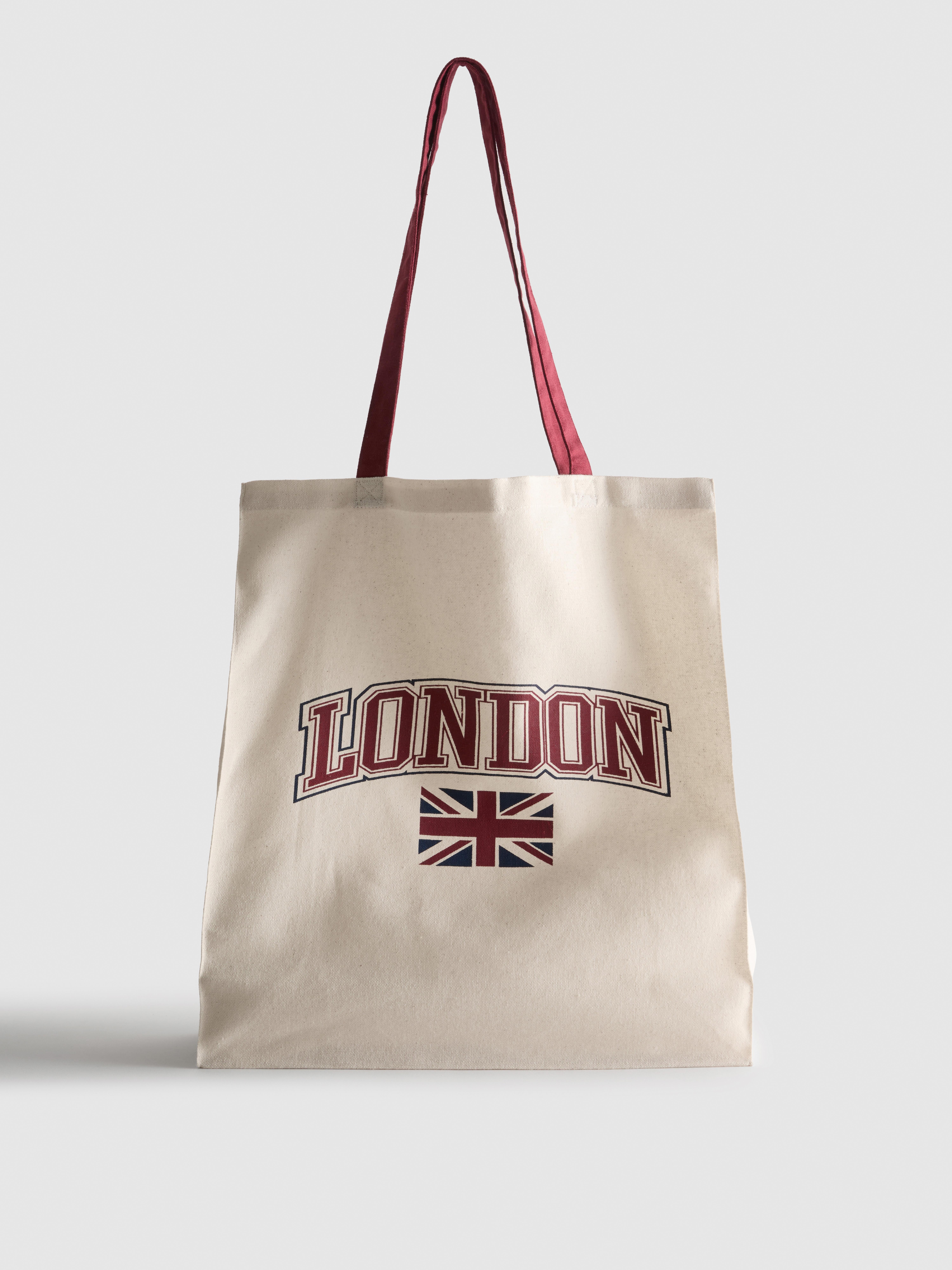 London Slogan Tote Bag