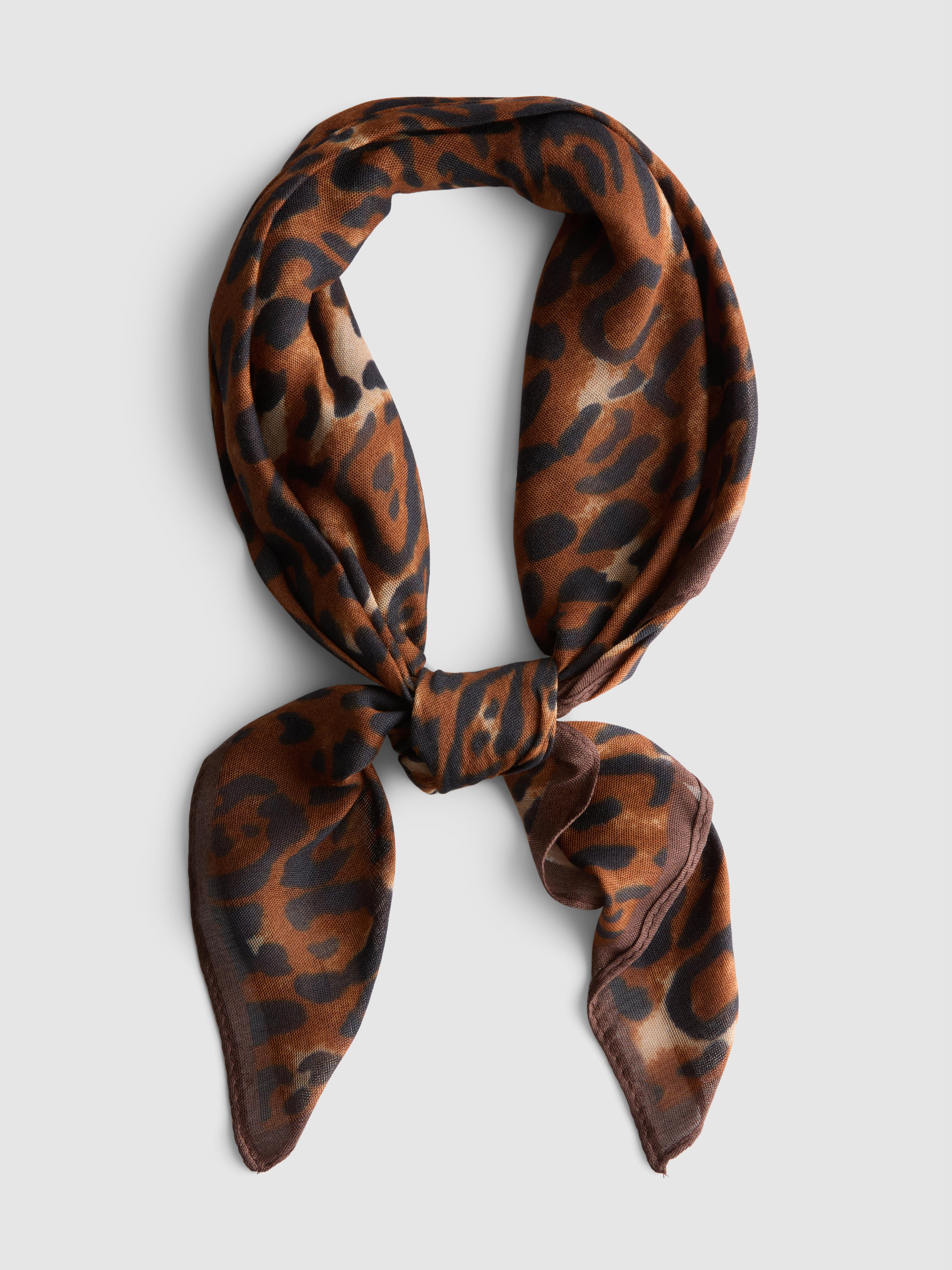 Foulard con stampa animalier