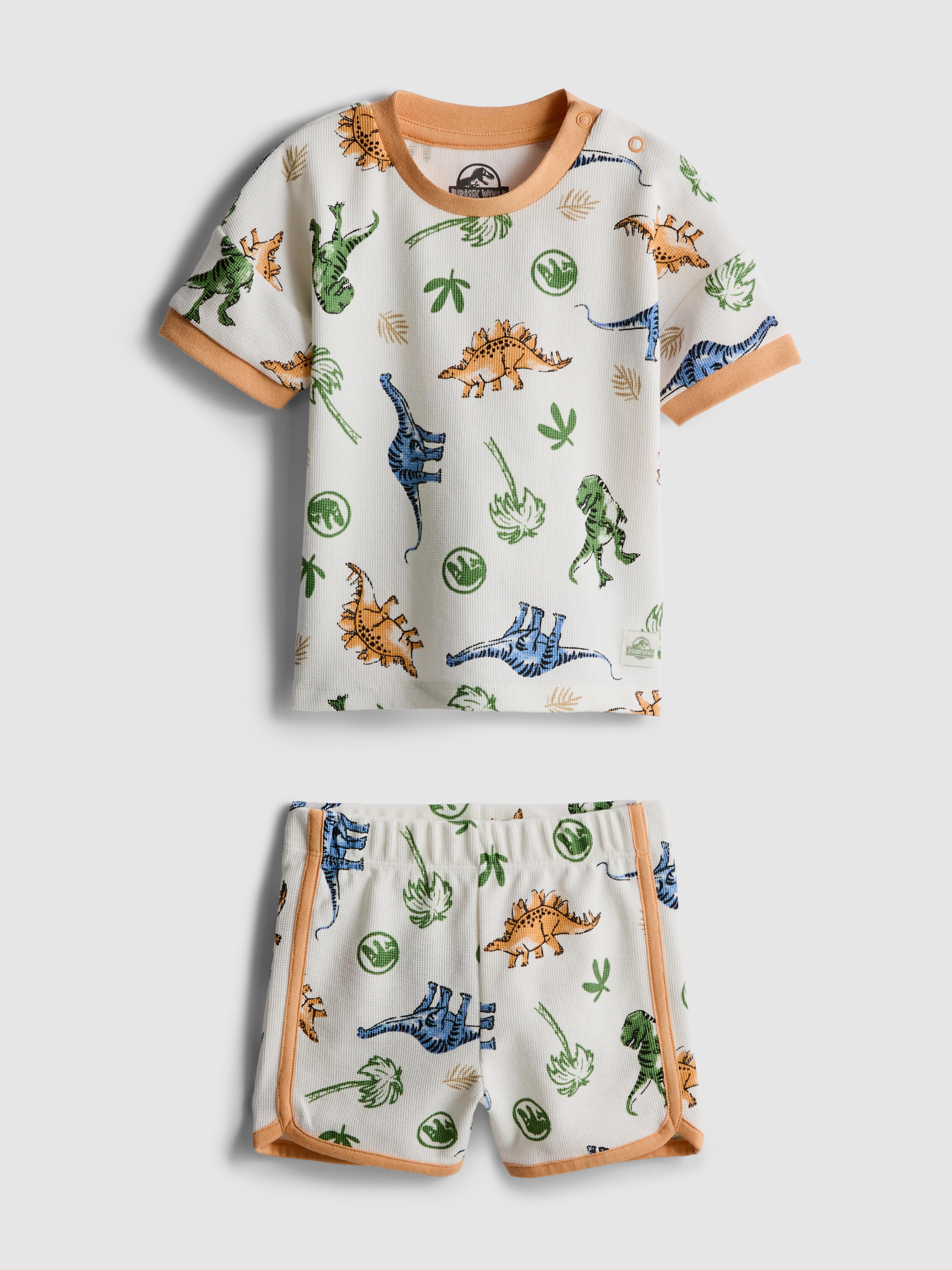 0-36mths | Jurassic World Waffle T-Shirt and Shorts Set