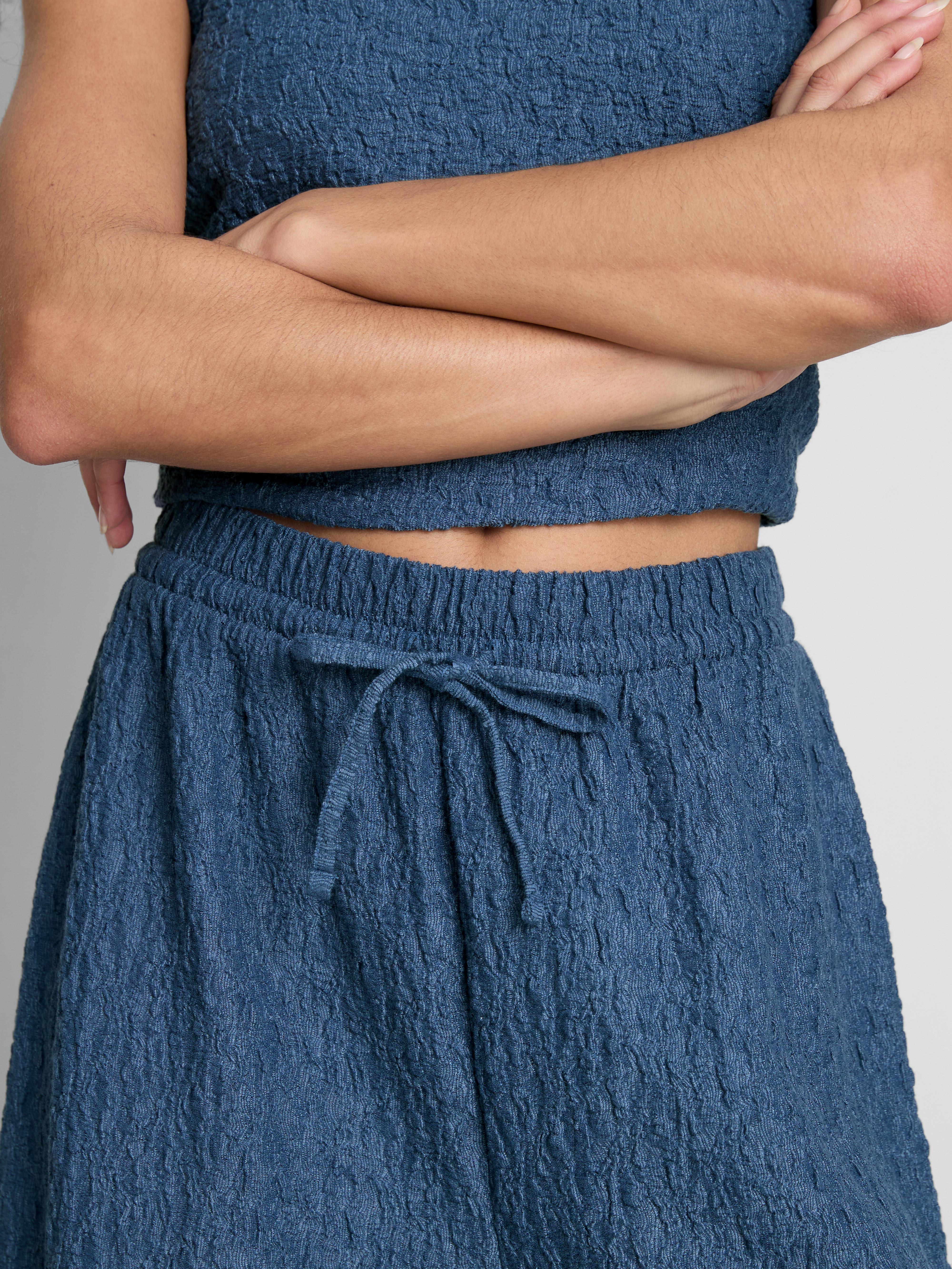 Paula Echevarría Crinkle Wide Leg Pants