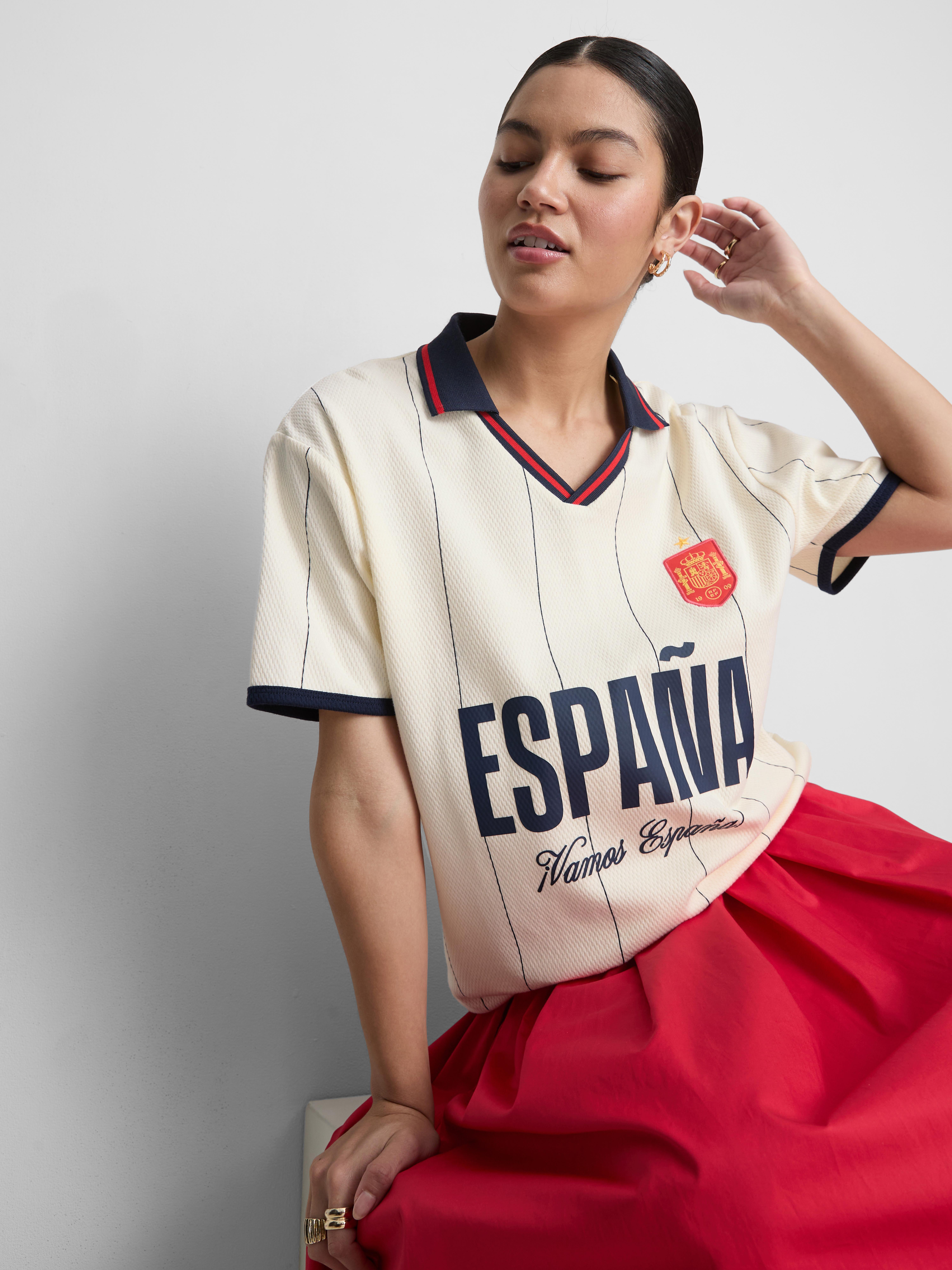 Spain Collared Football T-Shirt