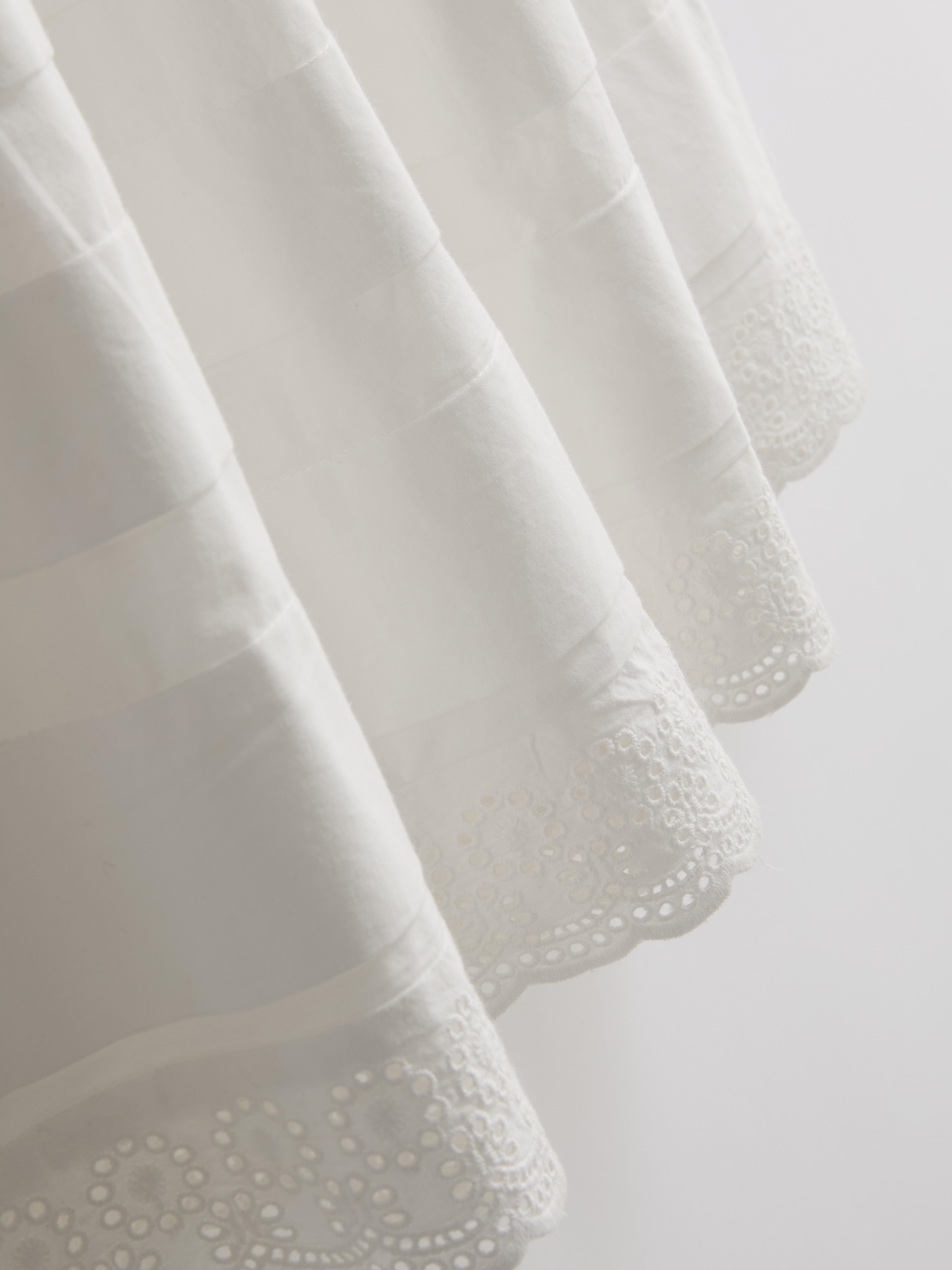 Cotton Broderie Midi Skirt